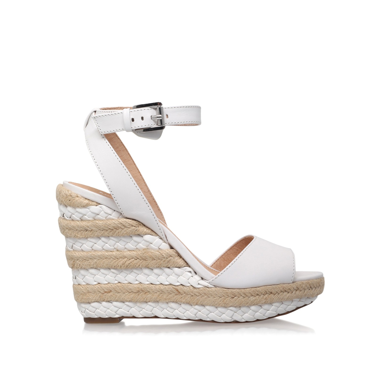 michael kors white wedge sandals