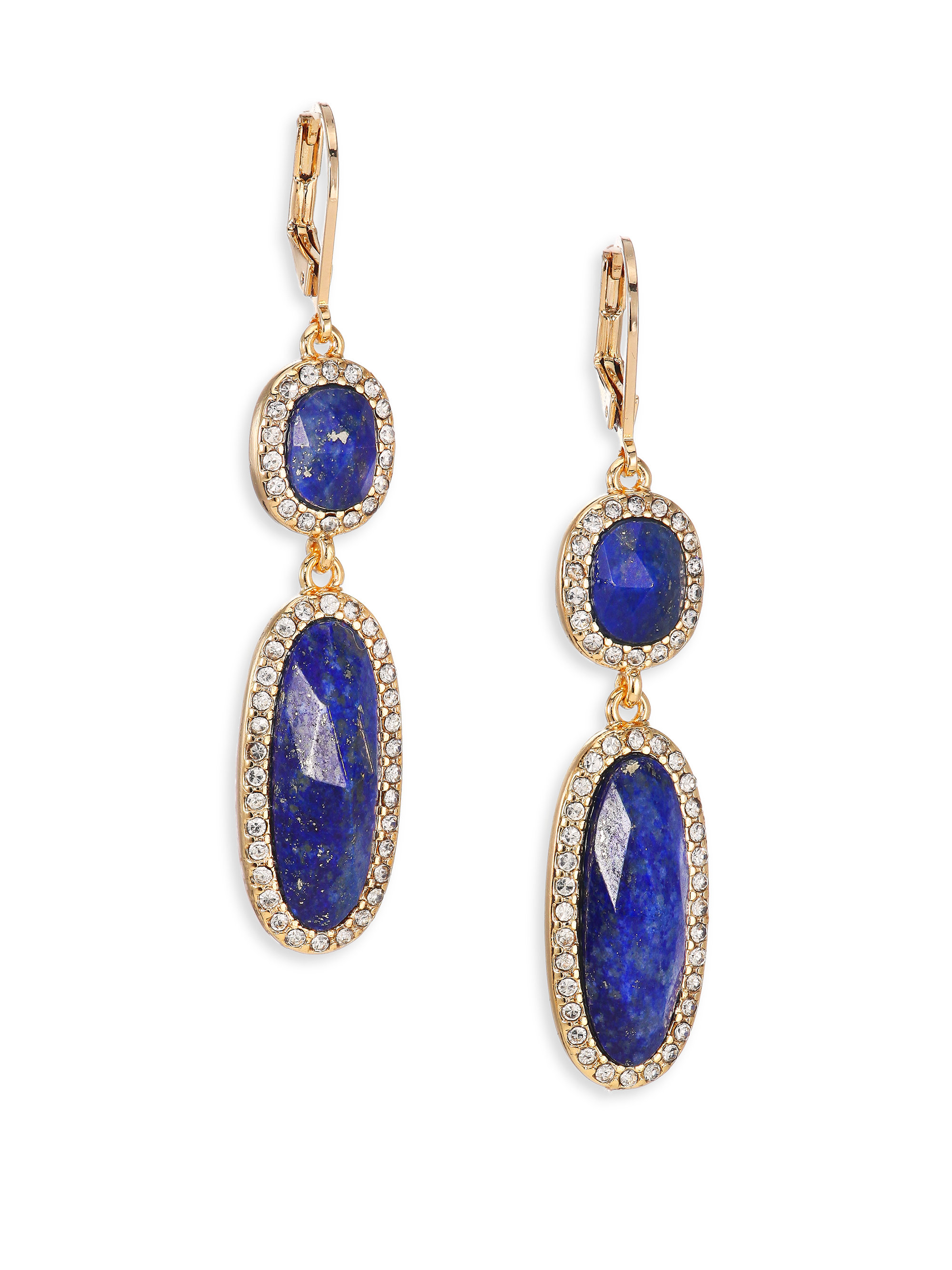 Lyst Kate Spade New York Park & Lex Doubledrop Earrings in Blue