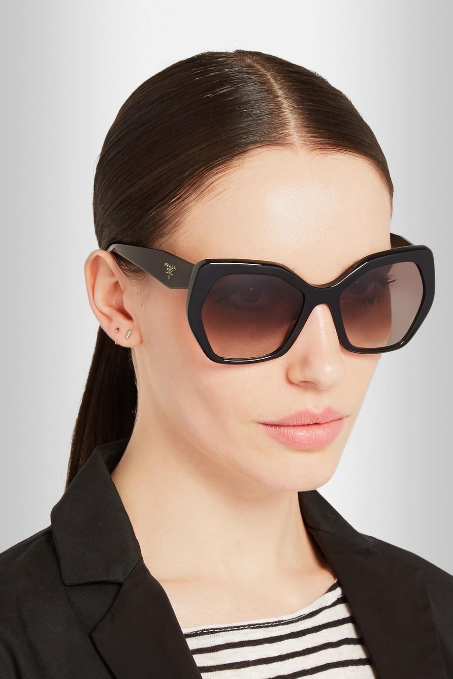 Prada Square-Frame Acetate Sunglasses in Black - Lyst