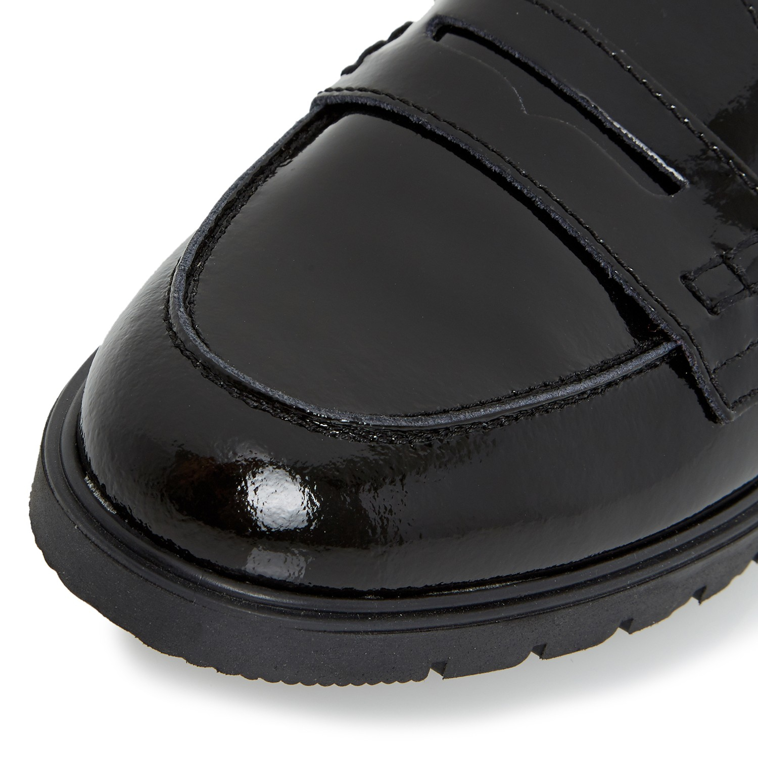 Dune Gleat Cleated Sole Loafers in Black Patent (Black) - Lyst