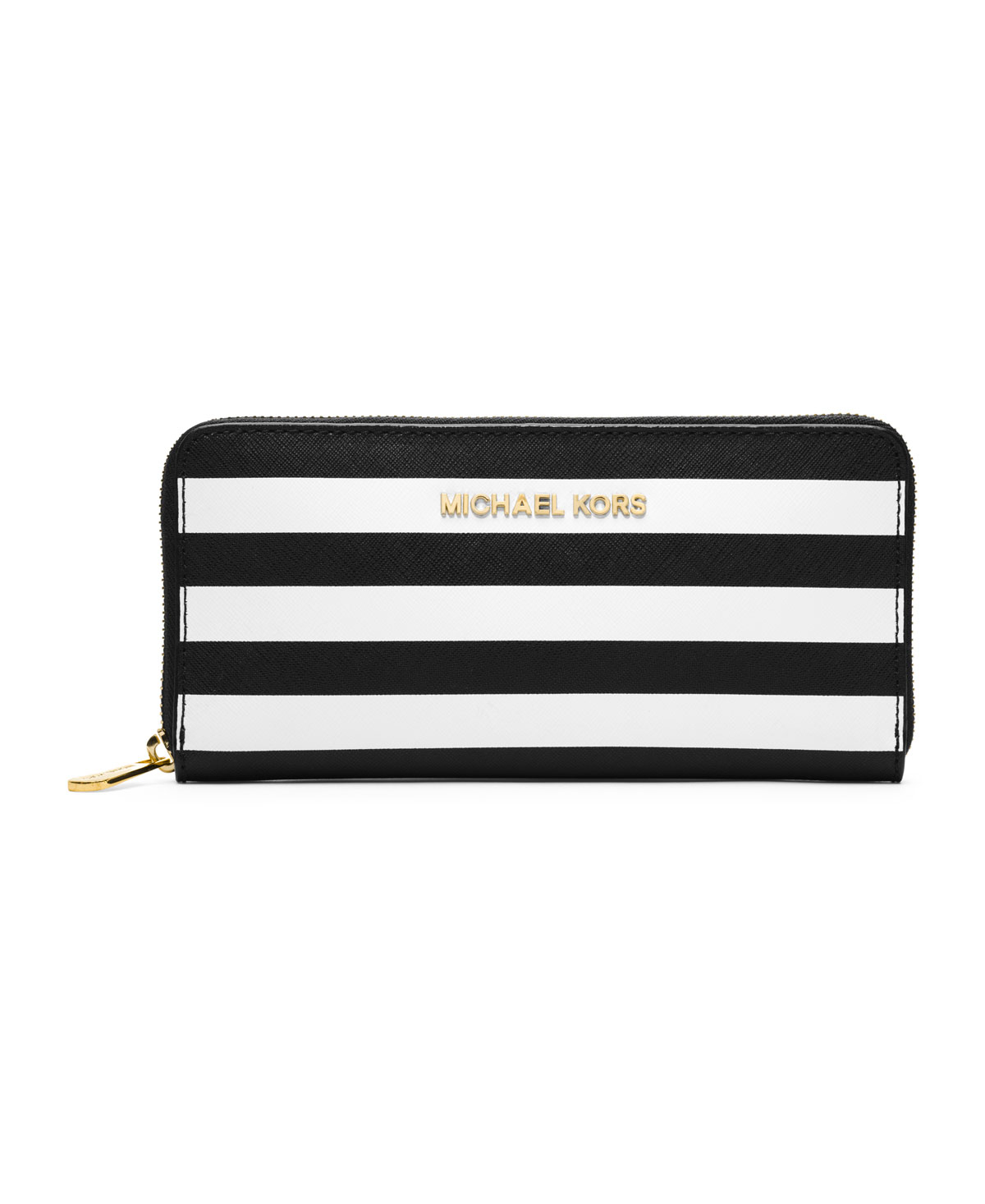 white striped wallet 