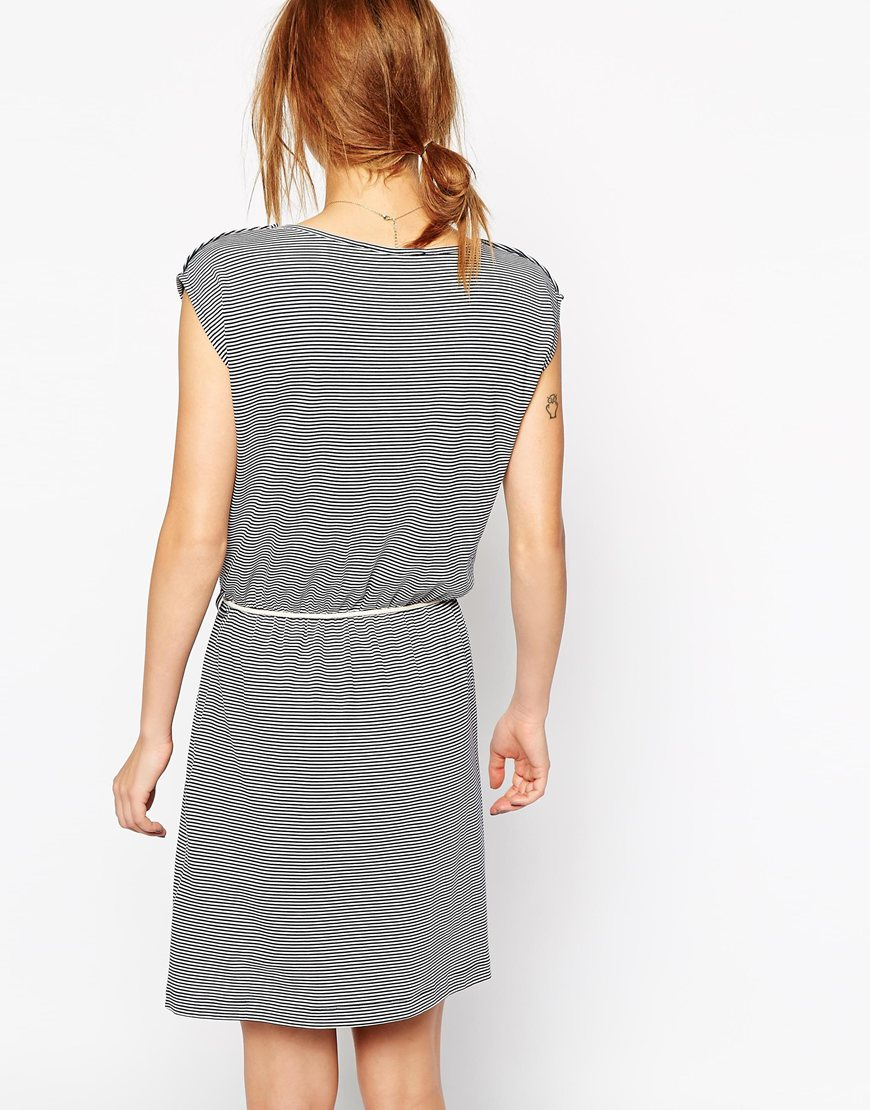 Sessun Chad Dress In Stripe With Rope Belt in Gray Lyst