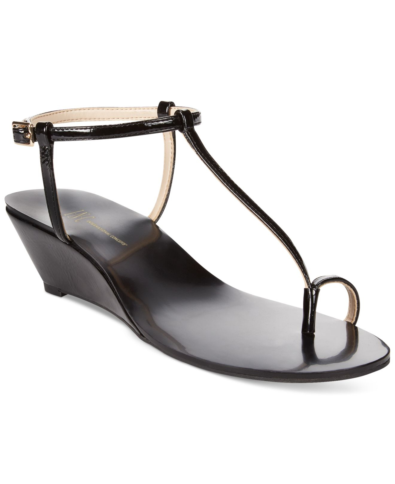 Lyst Inc International Concepts Women'S Mystik2 Wedge Sandals in Black