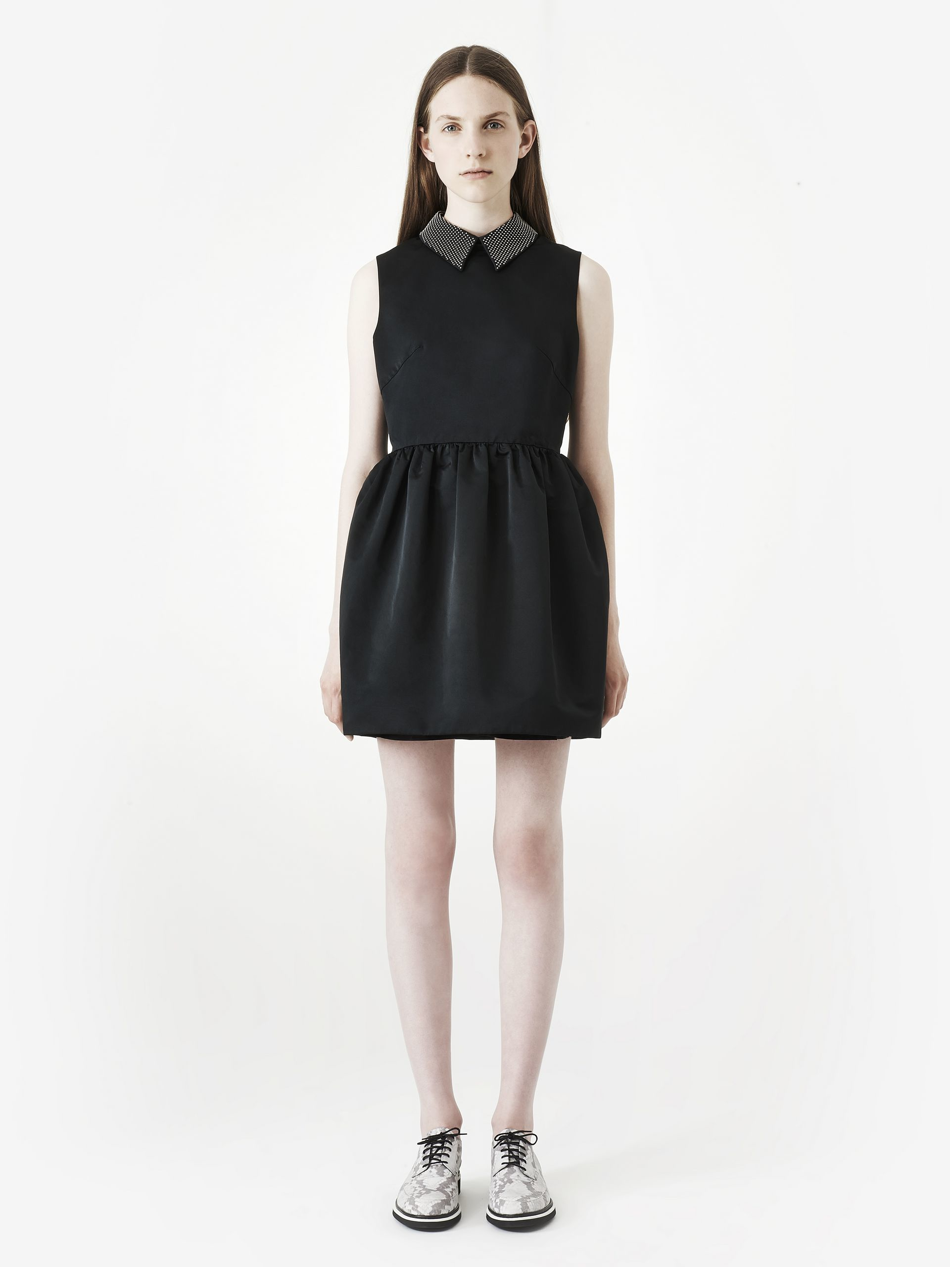 McQ Studded Collar Party Dress in Black - Lyst