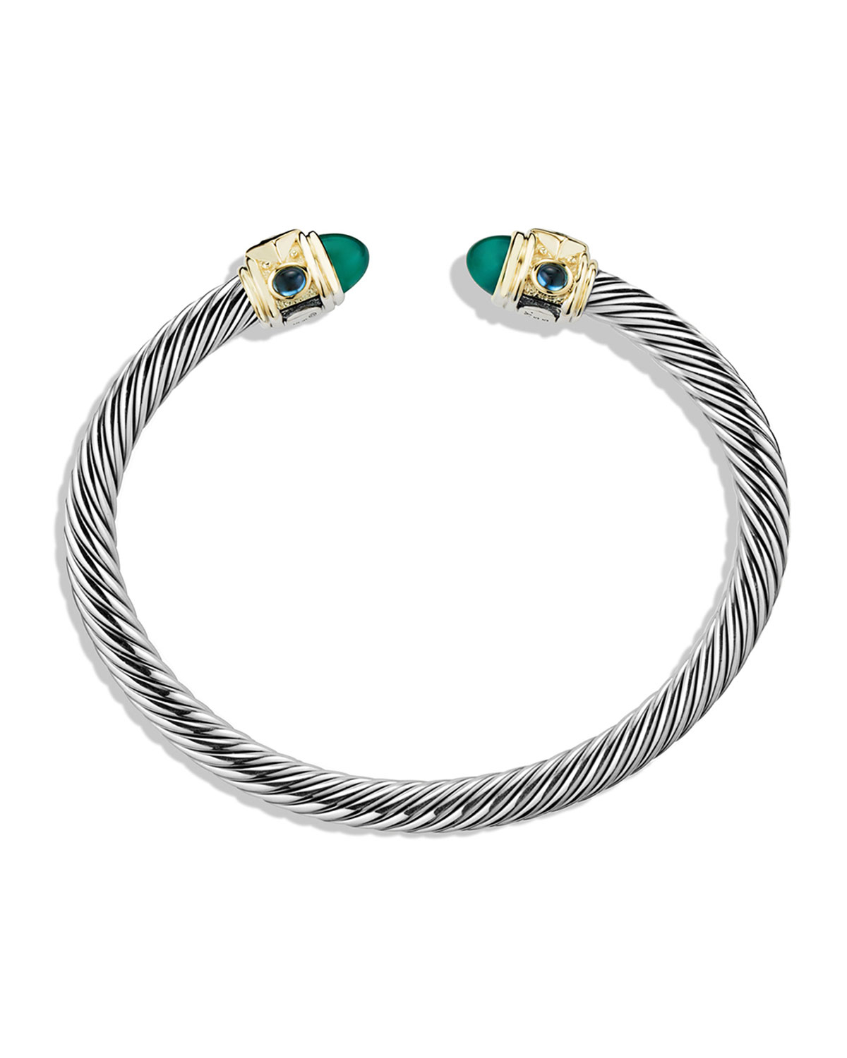 David Yurman Renaissance Bracelet With Gemstones And 14k Gold in Green