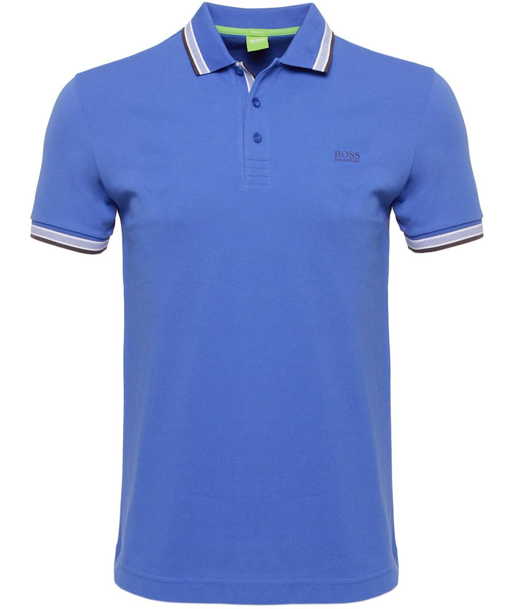 Lyst - Boss Green Paddy Plain Polo Shirt in Blue for Men