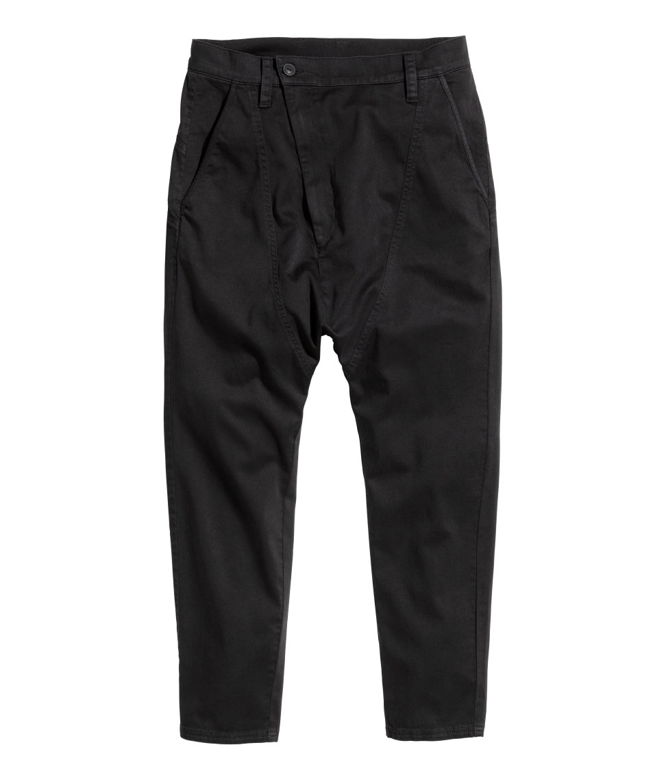 H\u0026M Chinos With A Low Crotch in Black 