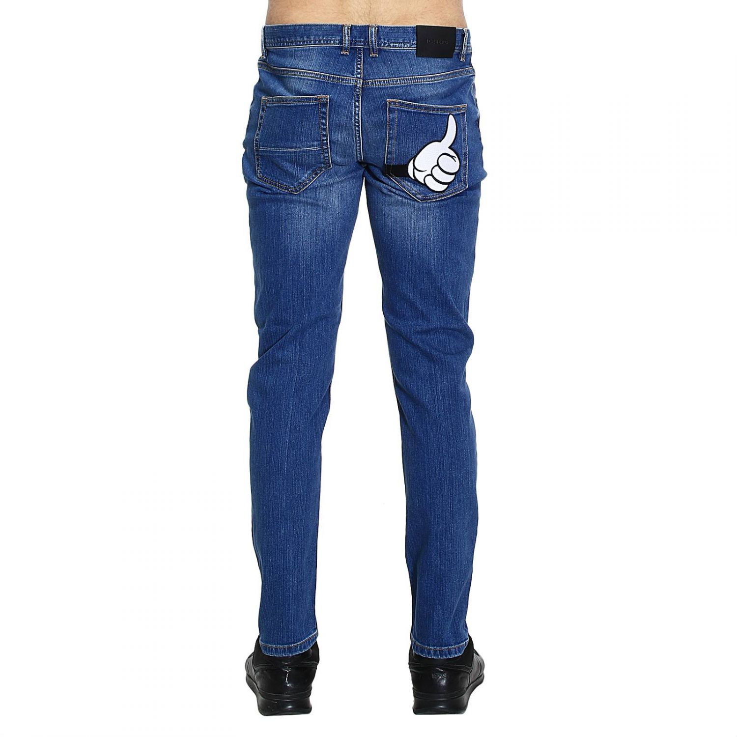 Iceberg Milan Used Stretch Denim Slim Jeans With Hand On The Pocket