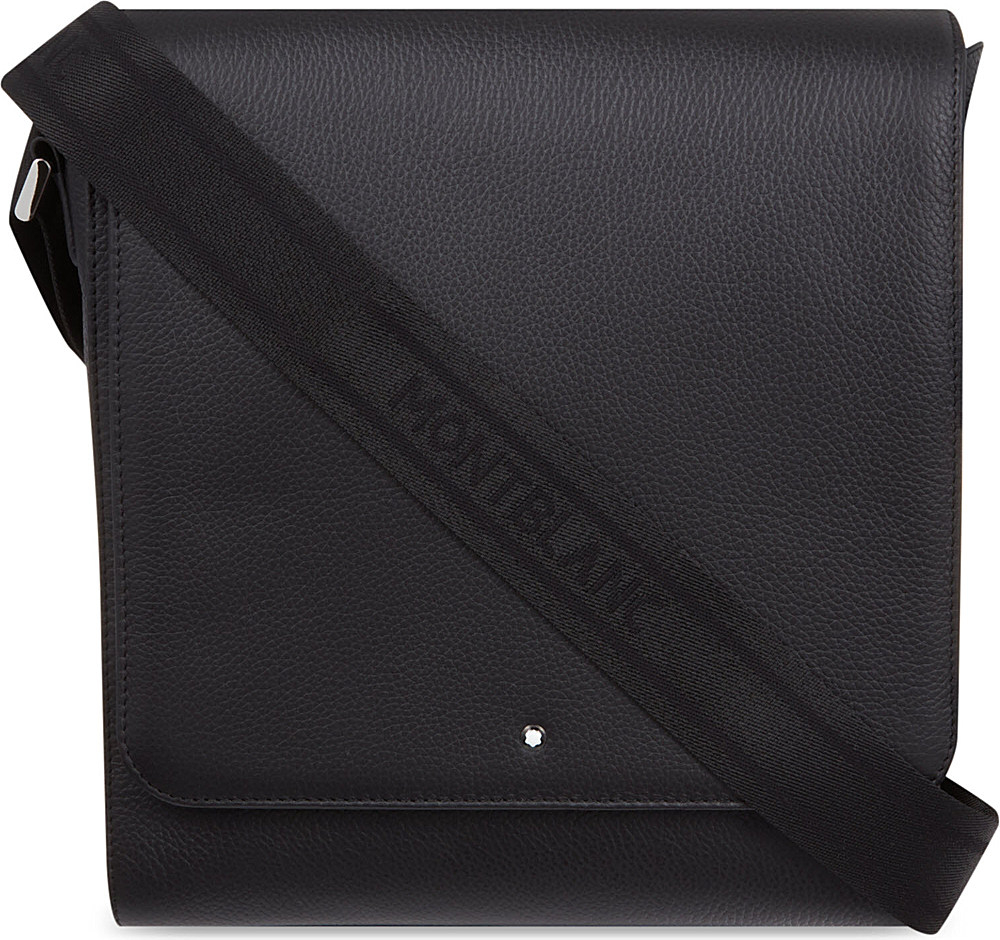 Montblanc Meisterstück Leather North South Bag in Black for Men | Lyst