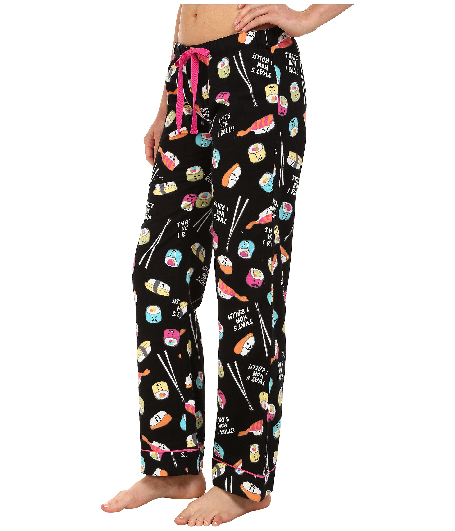 Lyst - Pj salvage Sushi Flannel Sleep Pants in Black