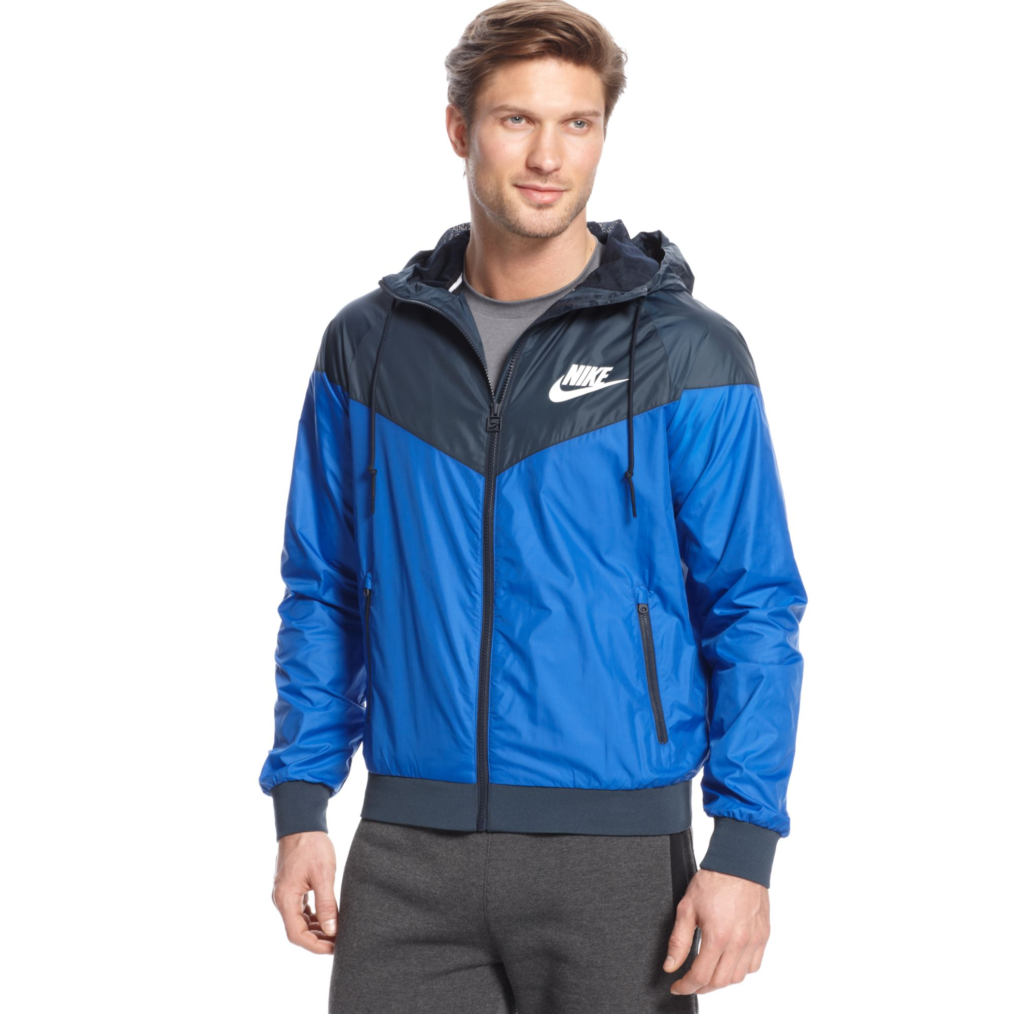 Download Nike Wind Runner Hooded Jacket in Blue for Men - Lyst