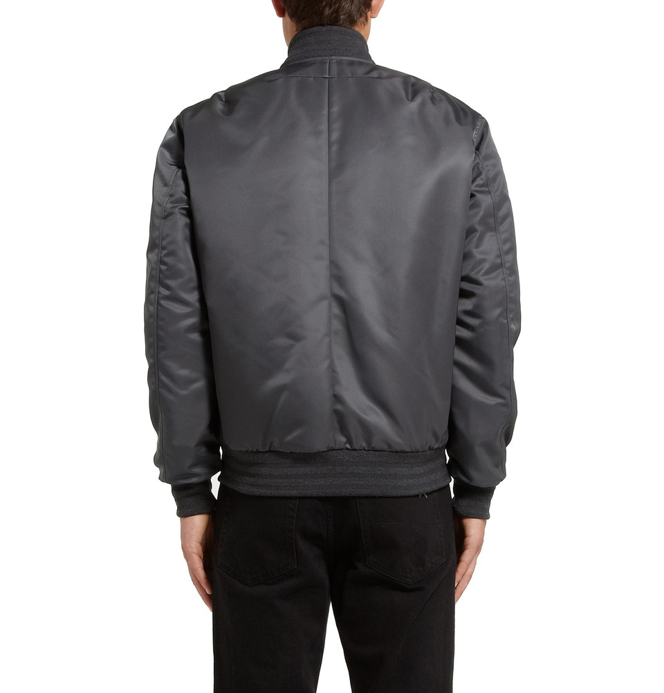 Givenchy Patch-Detailed Bomber Jacket in Gray for Men - Lyst