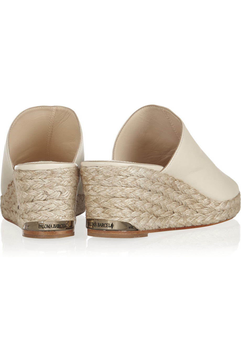 Lyst Paloma Barceló Leather Espadrille Mules in Natural