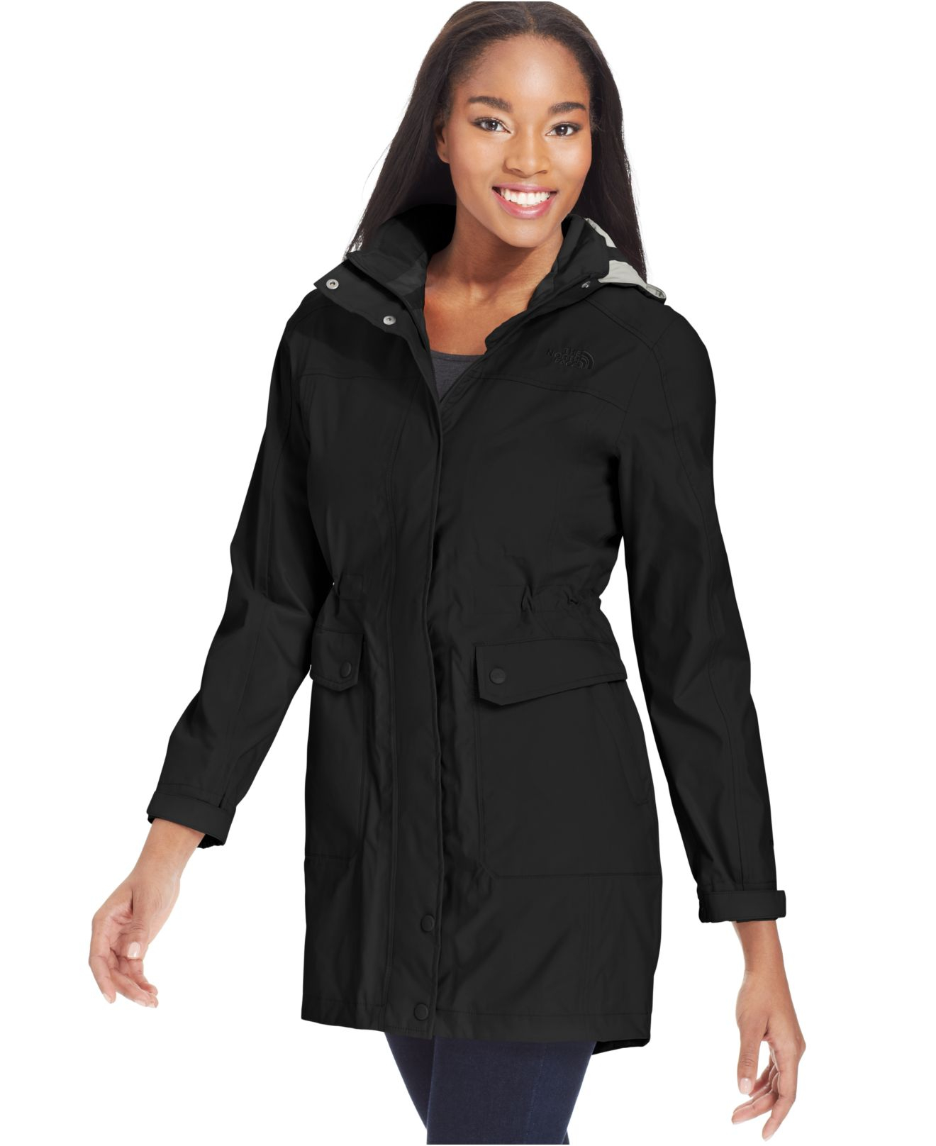 Lyst - The North Face Quiana Hooded Rain Jacket in Black