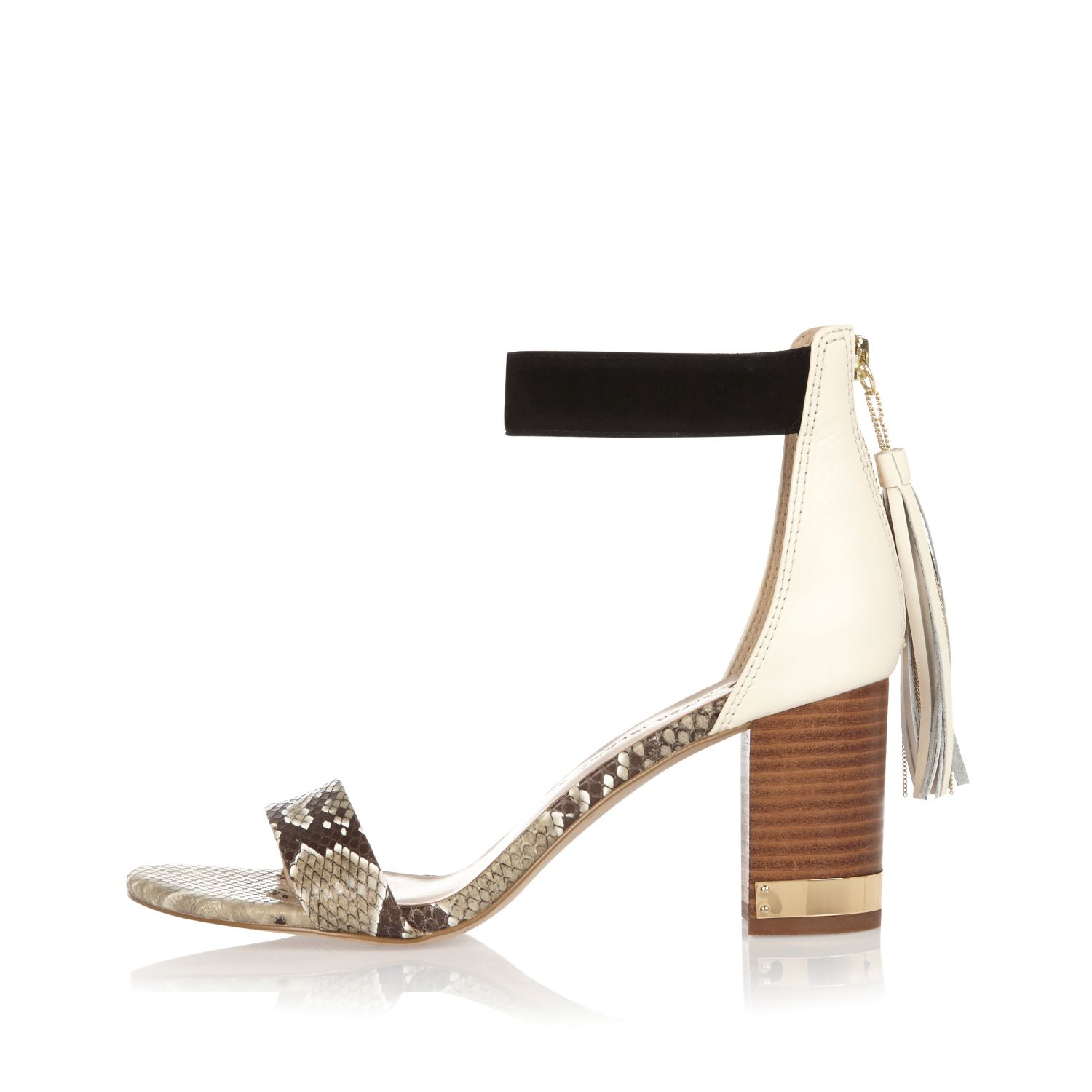 printed block heels