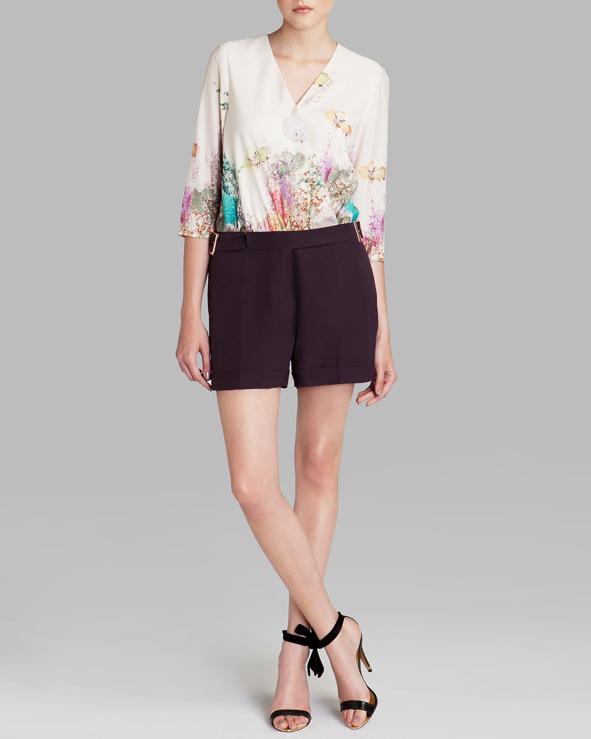 ted baker floral playsuit