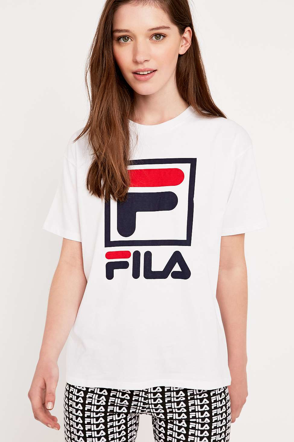 womens white fila t shirt