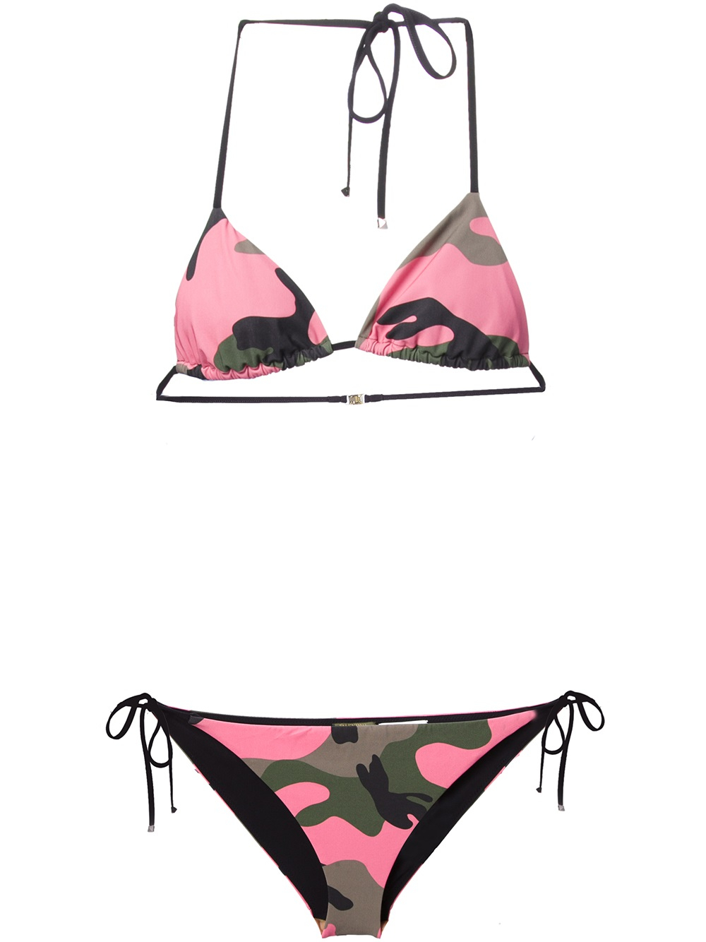 Valentino Camouflage Triangle Bikini in Pink Lyst