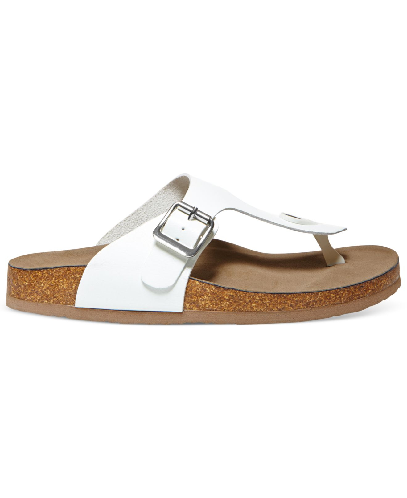 Madden Girl Boise Footbed Thong Sandals in White Lyst