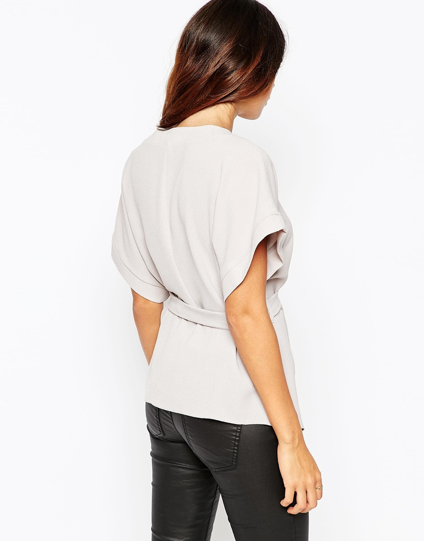 asos obi band wrap blouse