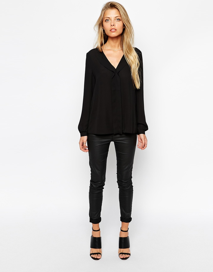 long black blouse