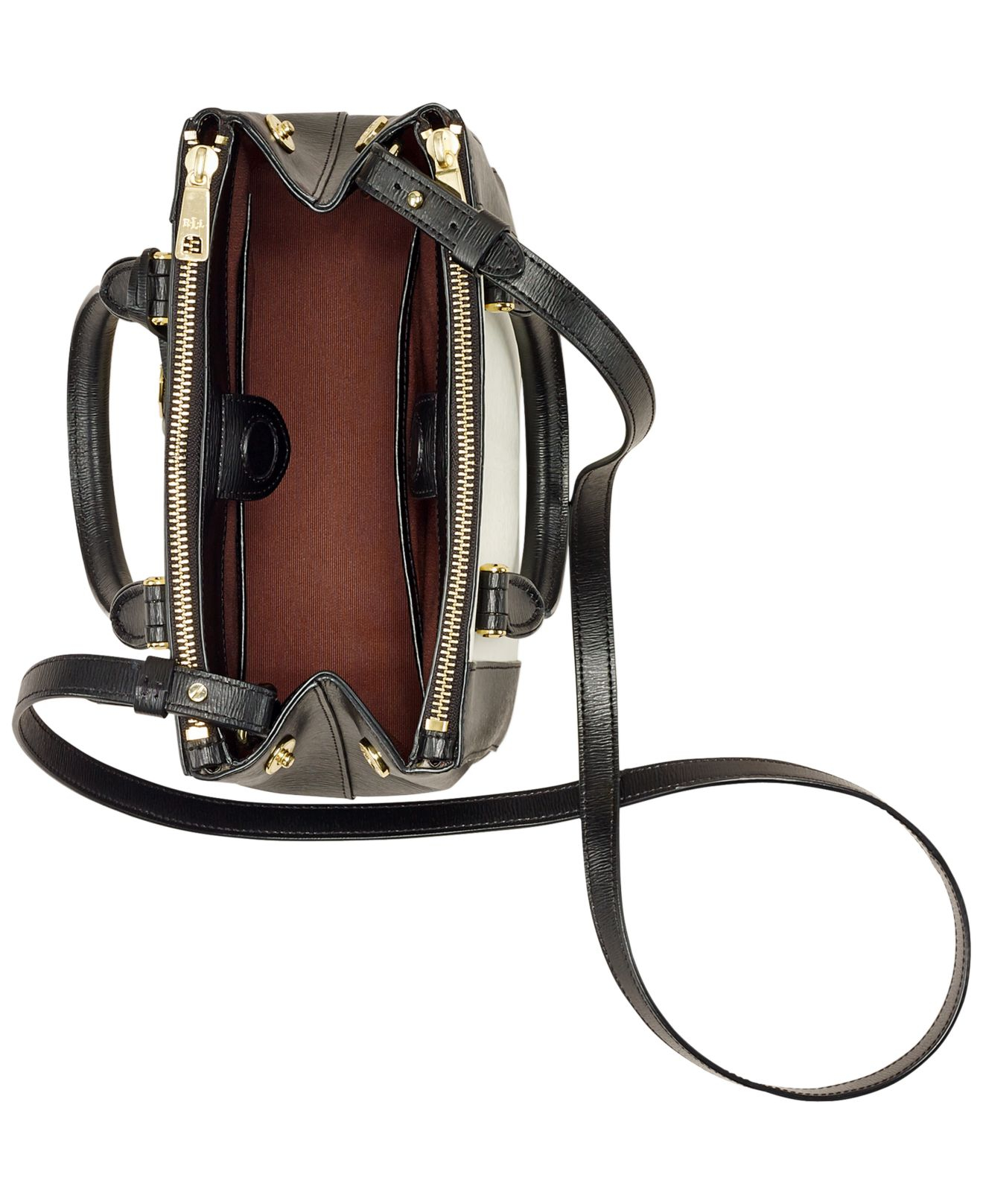 Lauren by Ralph Lauren Newbury Spectator Mini Double Zip Satchel in