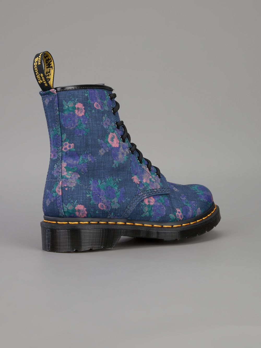 Dr. Martens Floral Print Boot Lyst