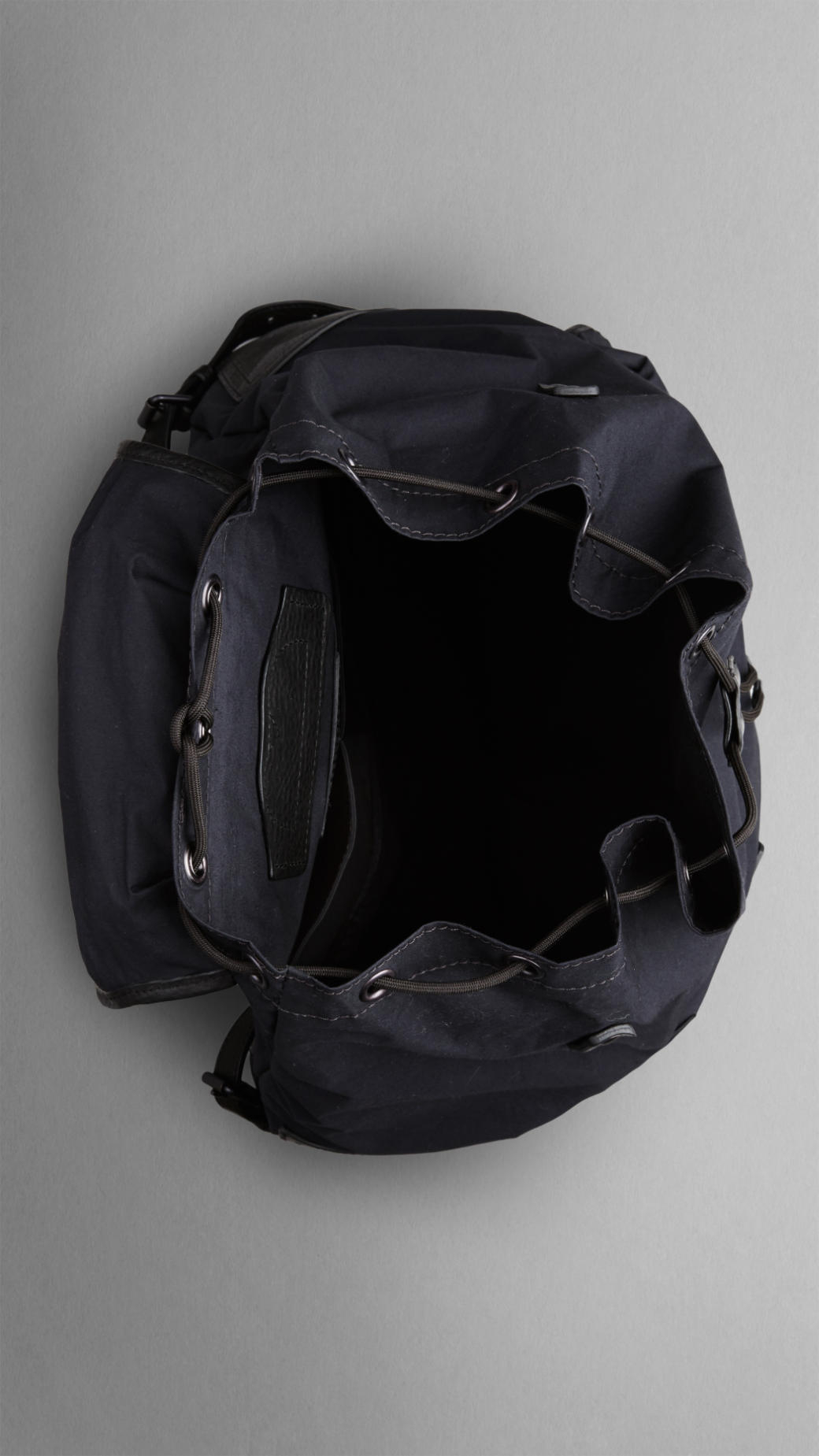 Burberry Leather Trim Cotton Backpack in Blue for Men (navy) | Lyst  