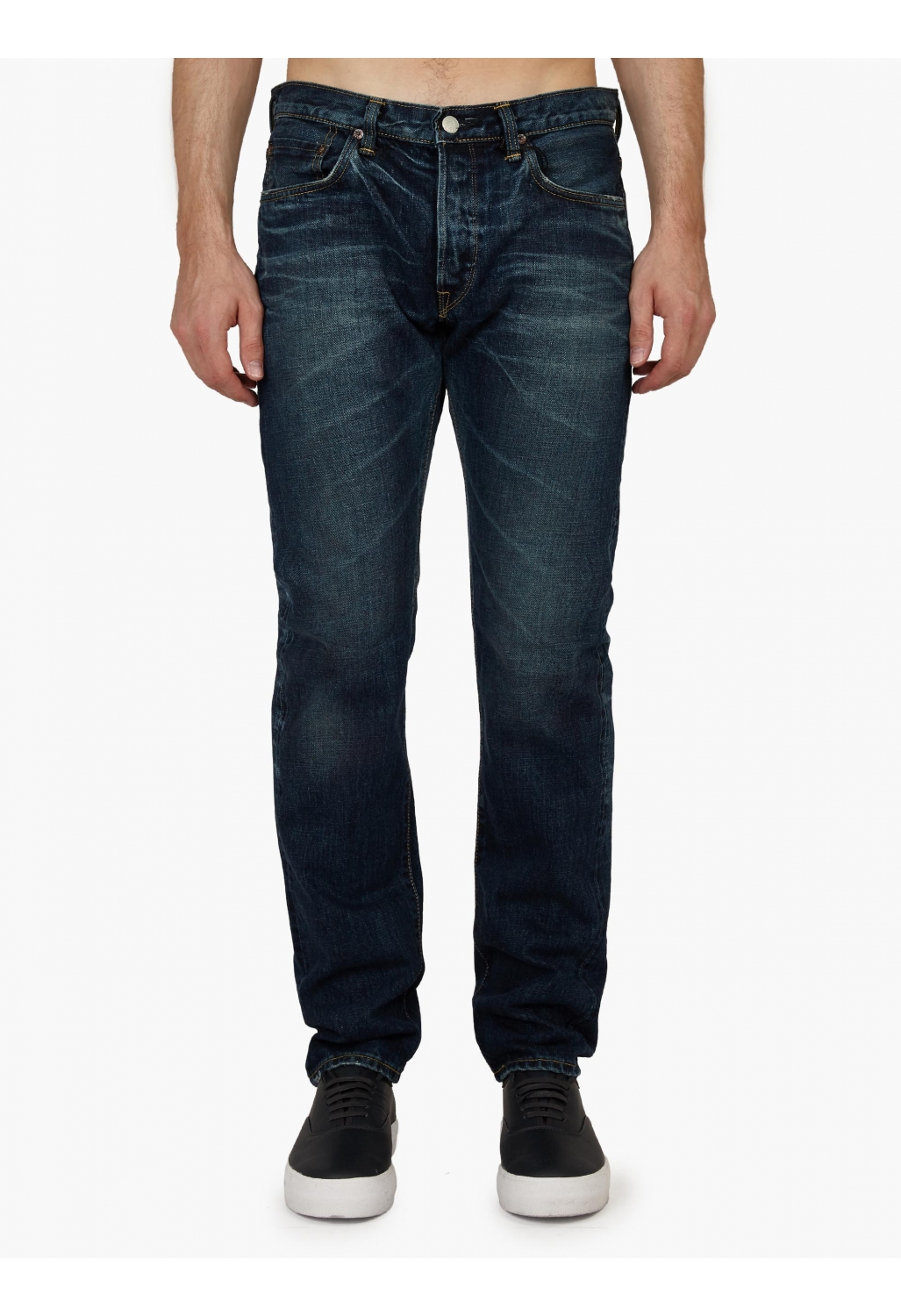  Edwin  Dark Used Ed 55 Made In Japan  Tapered Jeans  in Blue 