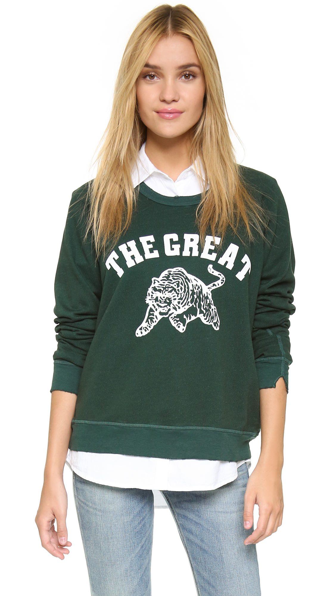 The Great The Tiger Sweatshirt - Evergreen | Lyst