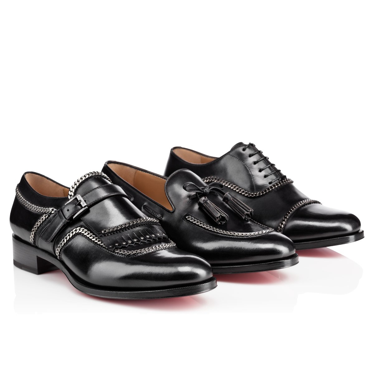 Christian louboutin Due Chain Calf in Black for Men | Lyst  