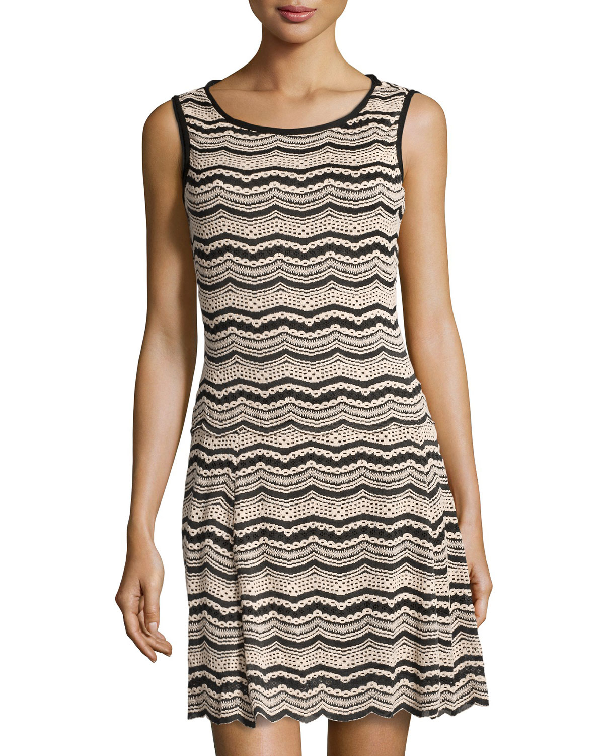 Lyst - Max studio Stretch-Lace Sleeveless Dress in Black