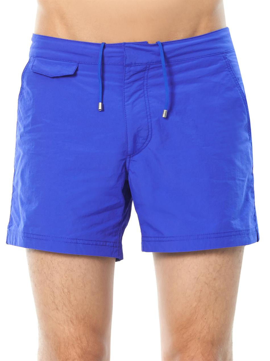 Download Sunspel Front-Pocket Swim Shorts in Blue for Men - Lyst