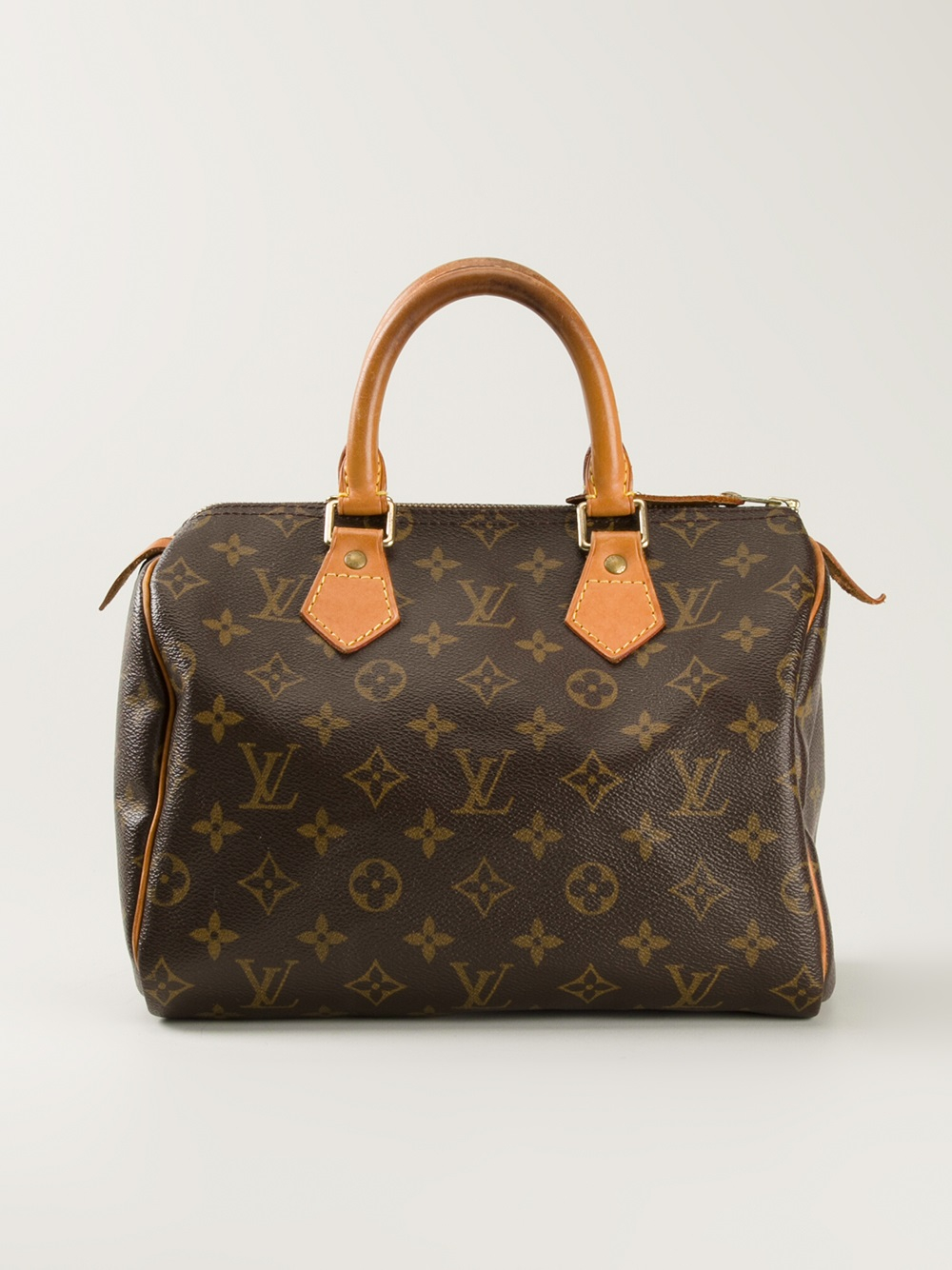 Lyst - Louis Vuitton Speedy 25 Monogrammed Bag in Brown