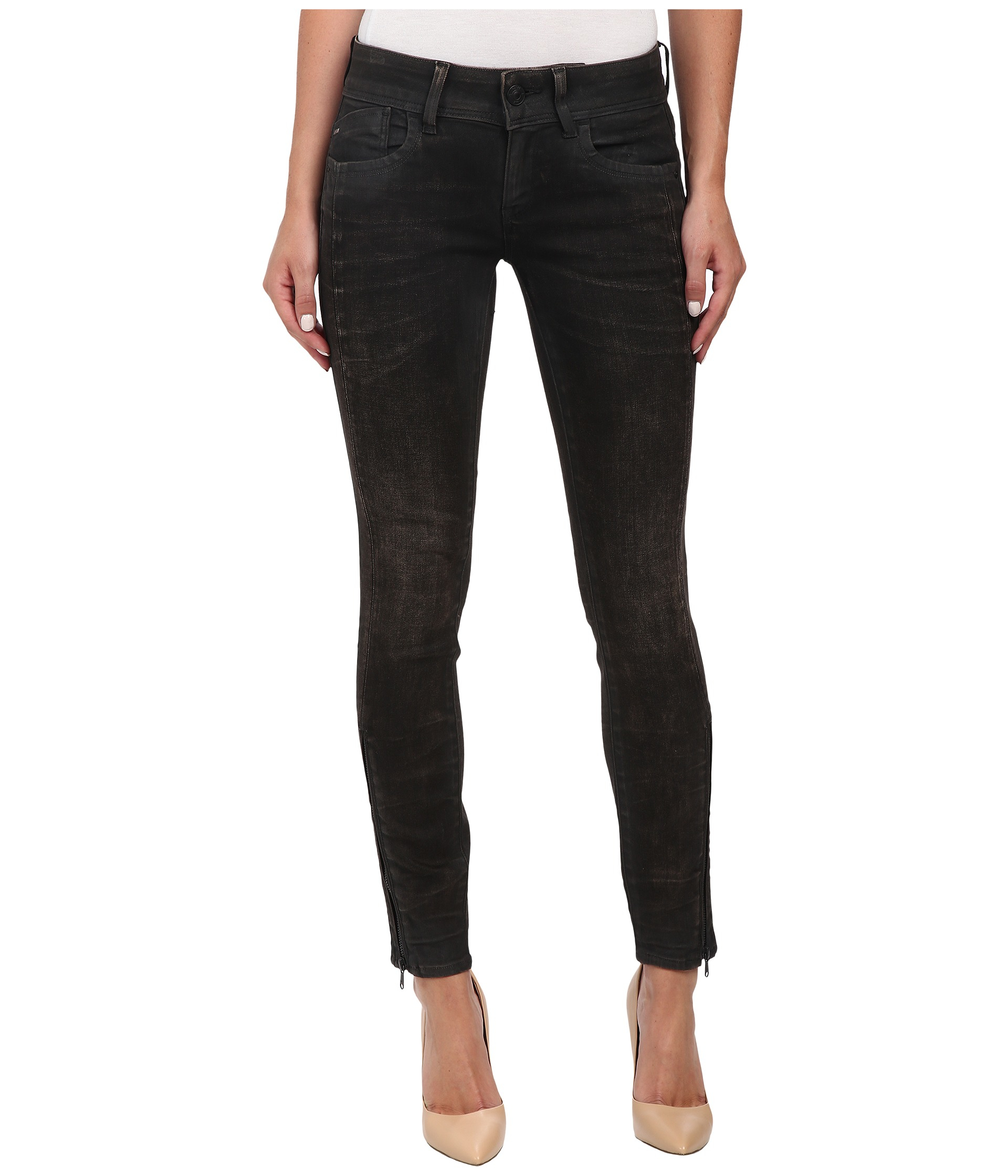 g star lynn mid skinny black