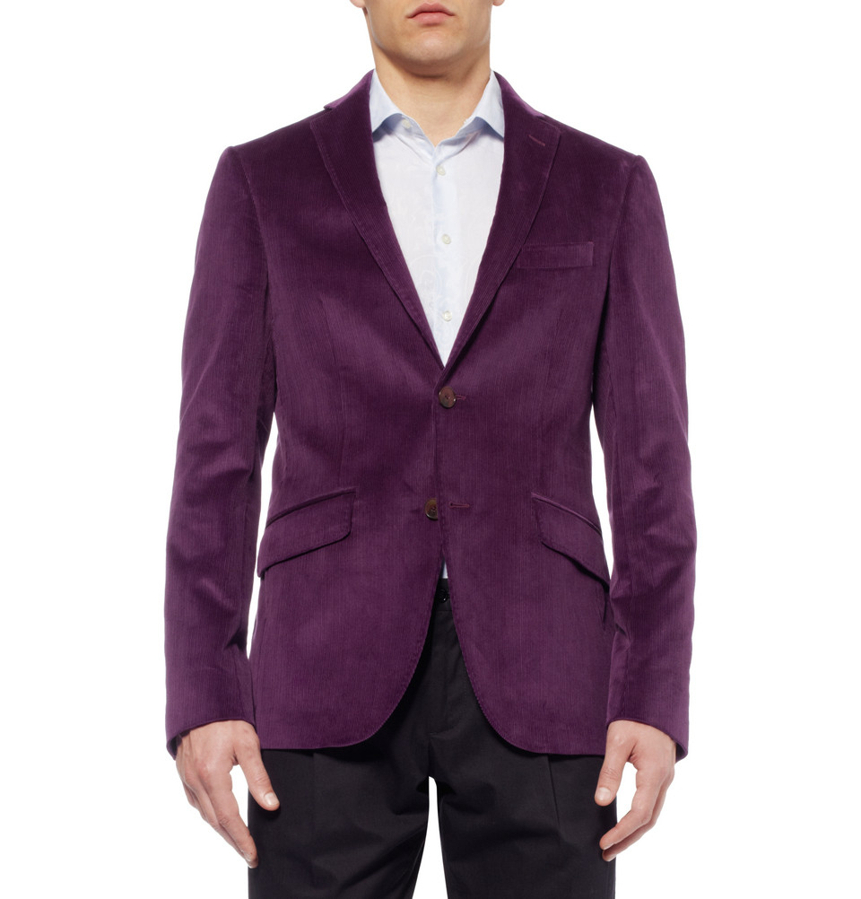 Etro SlimFit Corduroy Blazer in Purple for Men Lyst