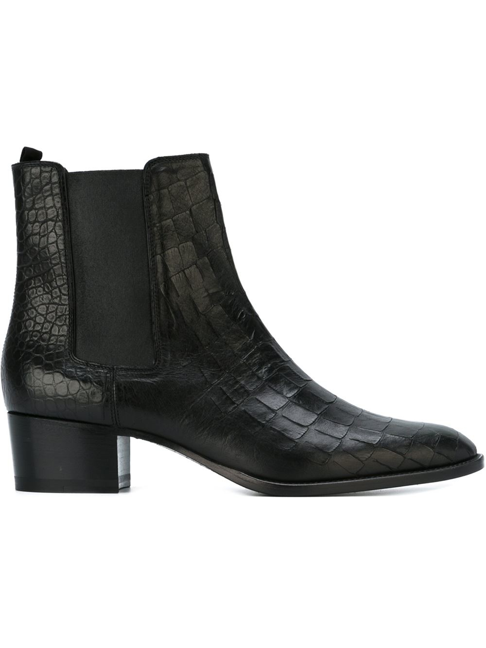 Saint Laurent 'Wyatt' Chelsea Boots in Black | Lyst