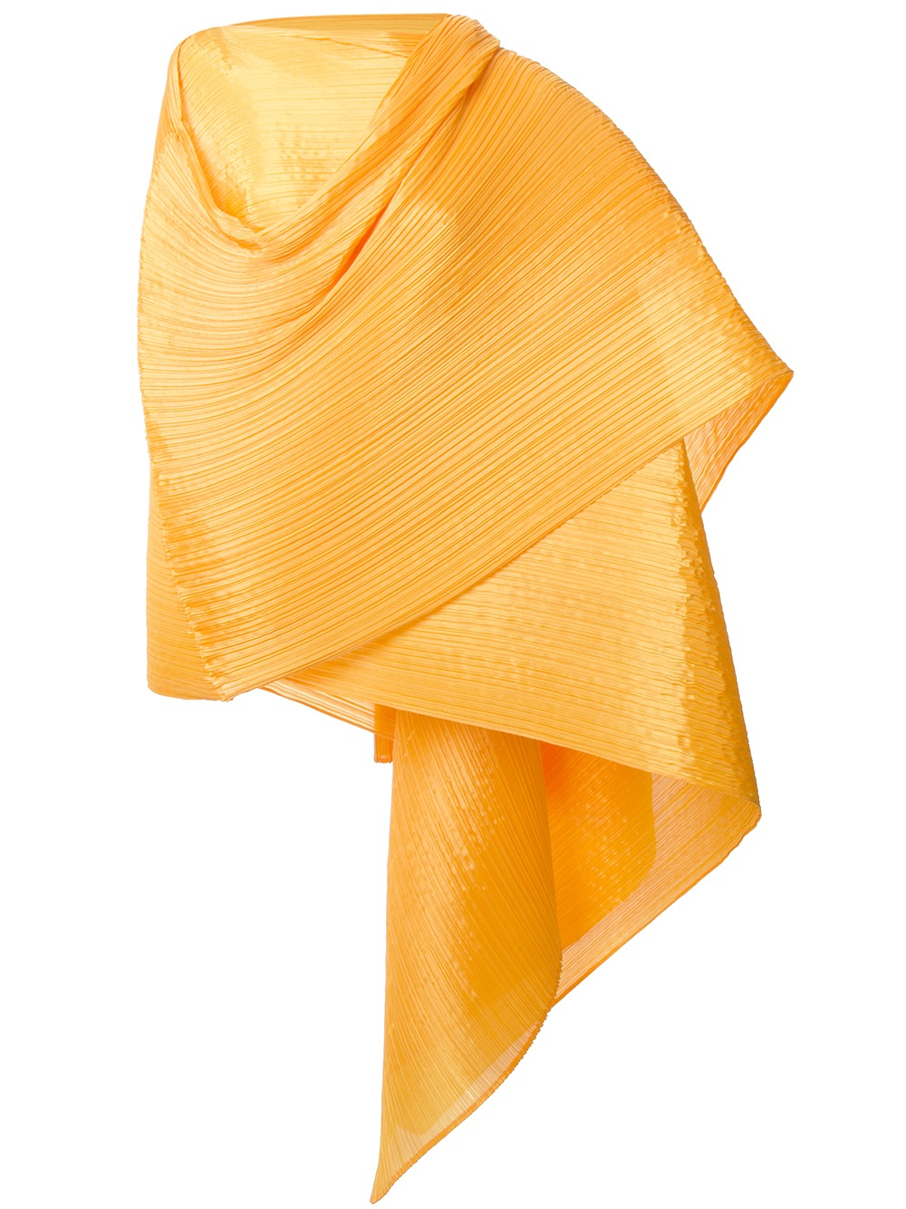 Pleats Please Issey Miyake Wrap Style Shawl in Yellow | Lyst