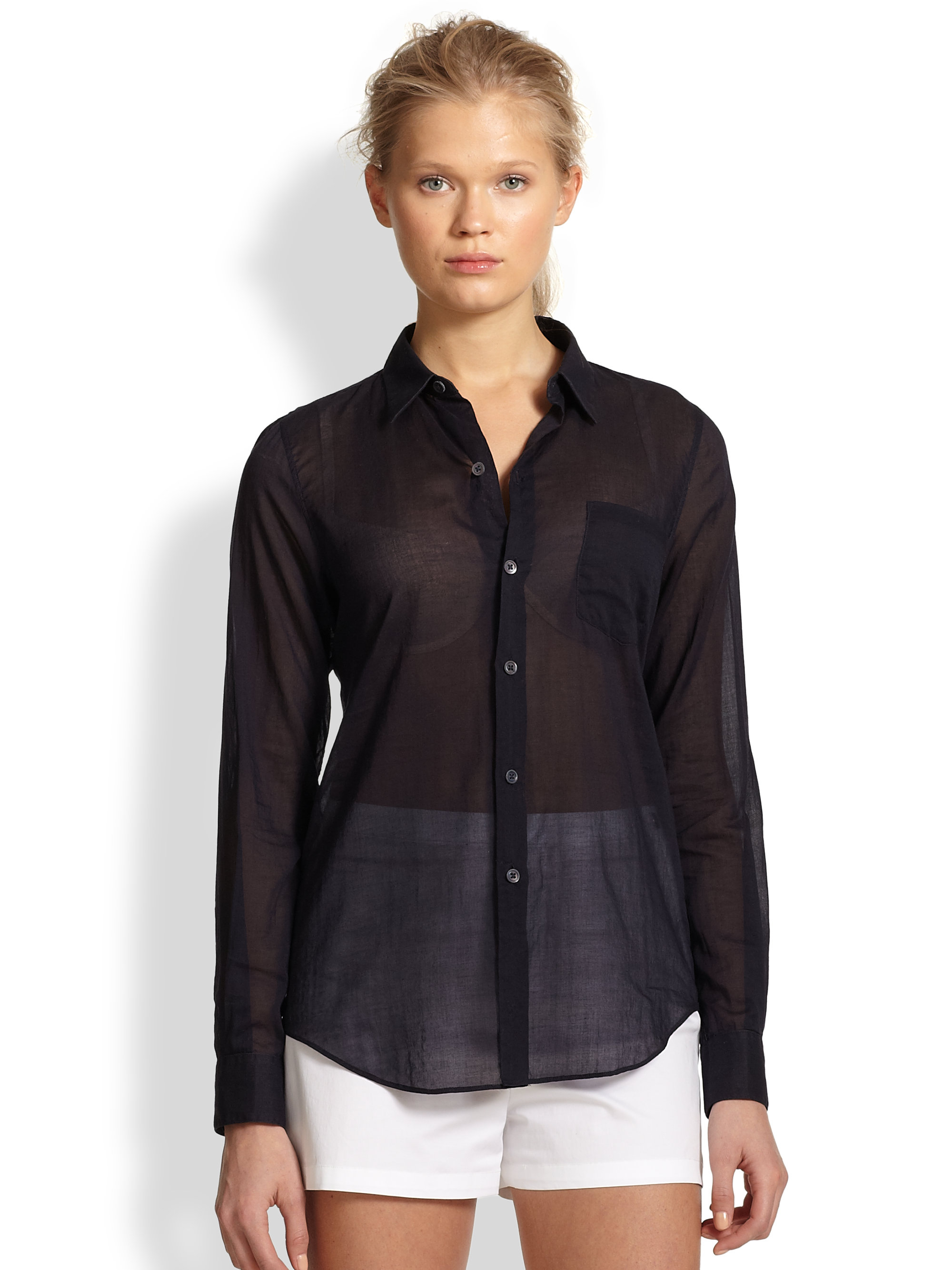 sheer cotton blouse