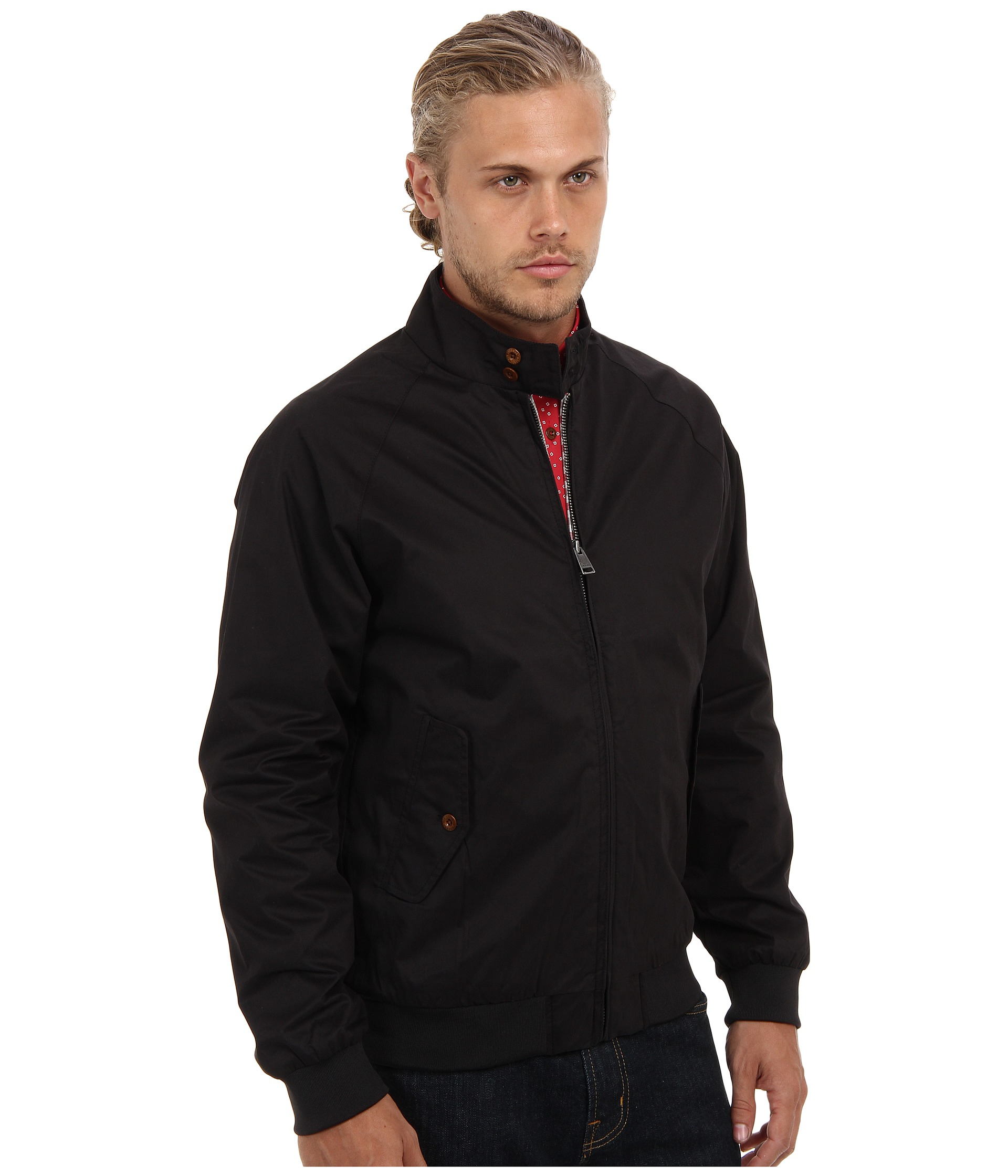 Download Ben Sherman The Original Cotton Harrington Jacket in Black ...