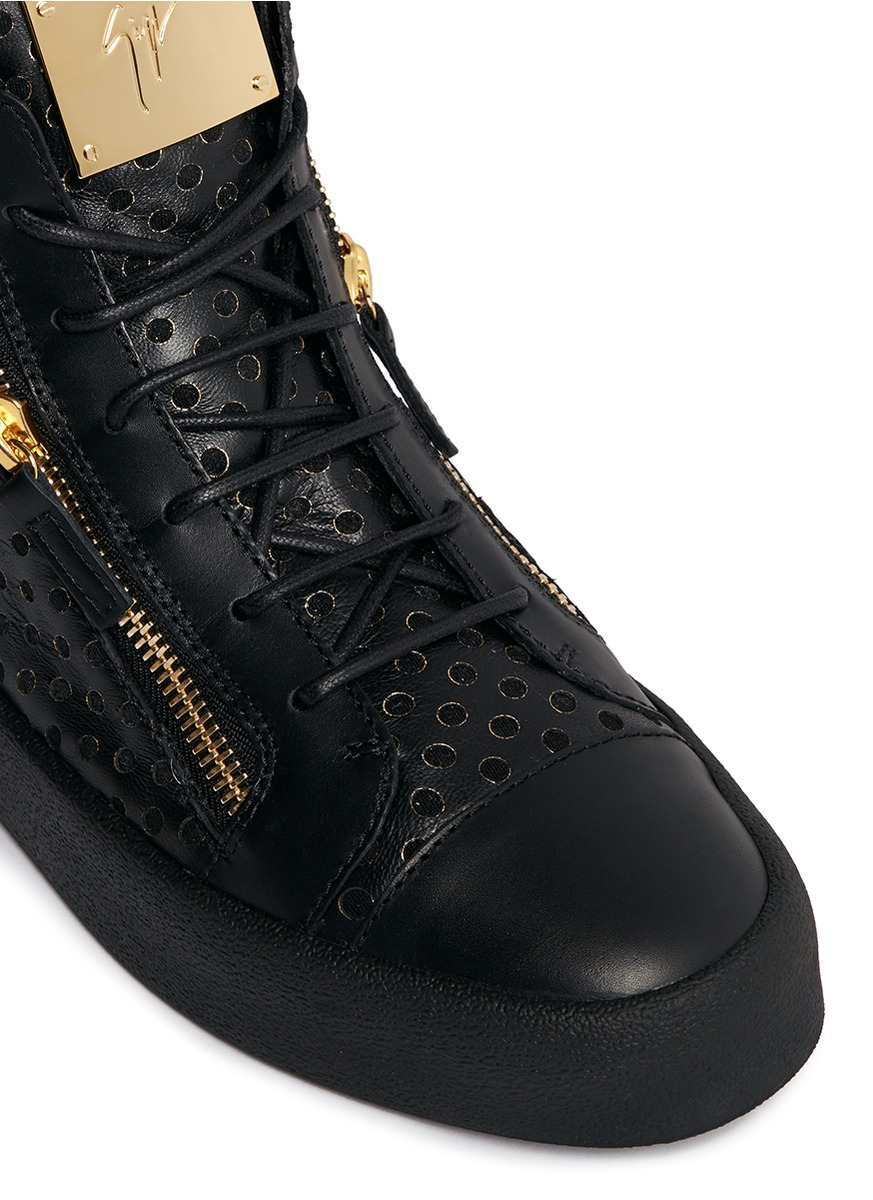 leather mid sneakers