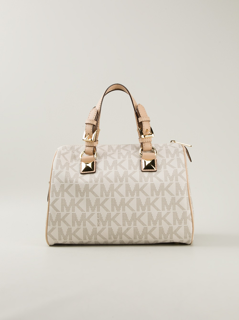 Michael Kors, Bags, White Monogram Michael Kors Big Bag