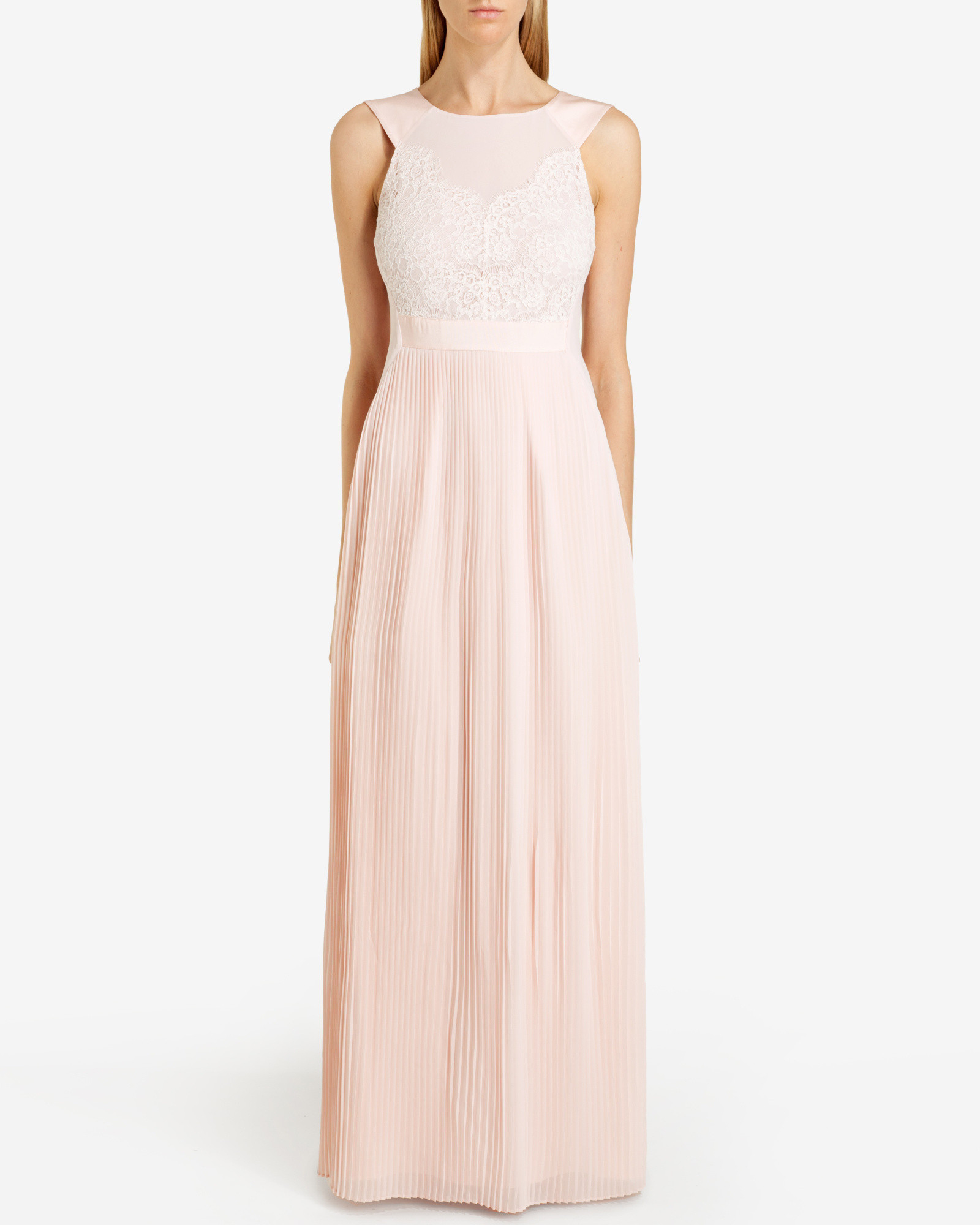 ted baker long pink dress