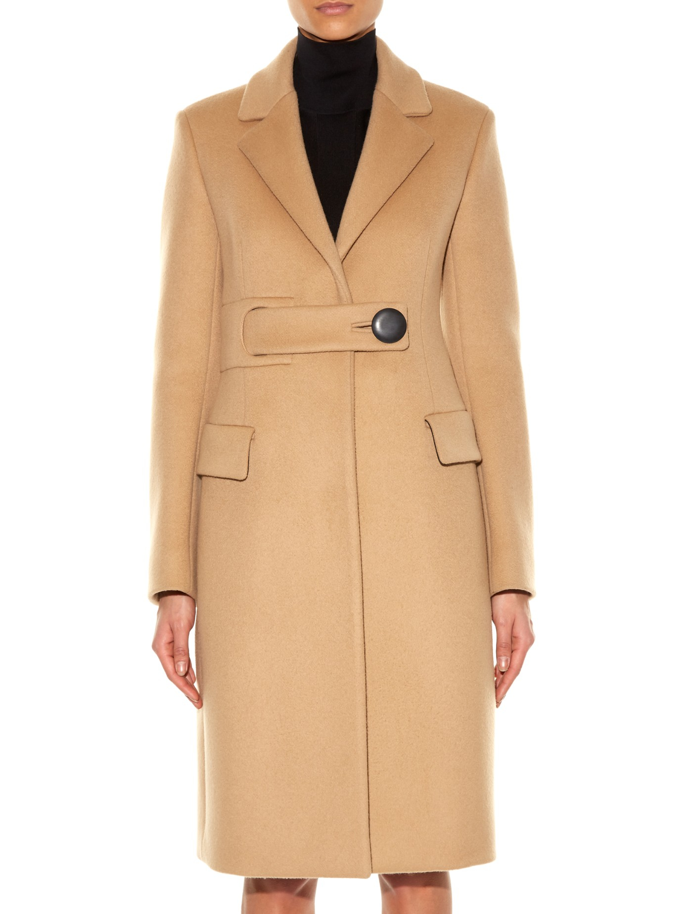 balenciaga camel coat