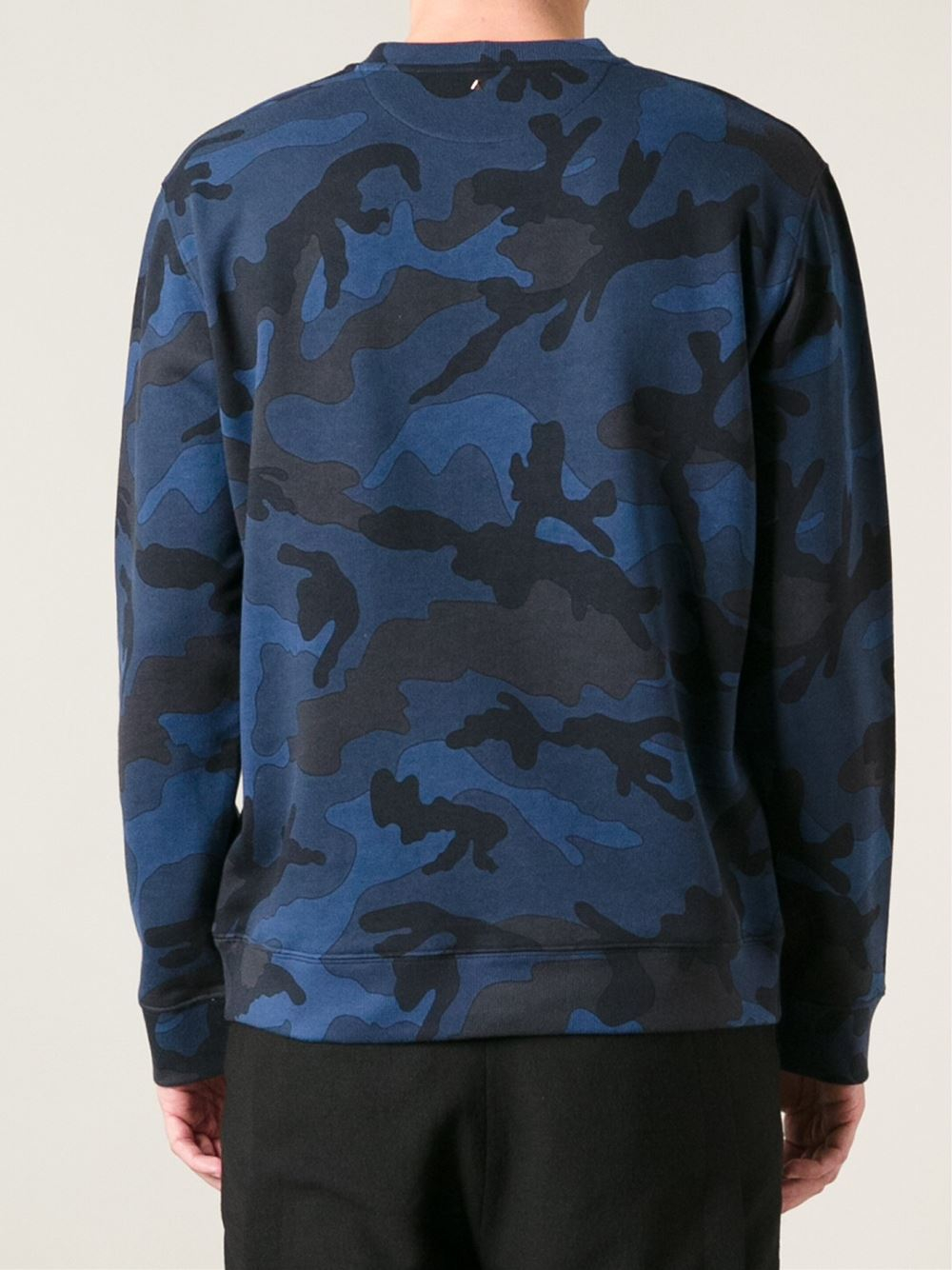 Valentino Camouflage Sweatshirt Blue for Men | Lyst