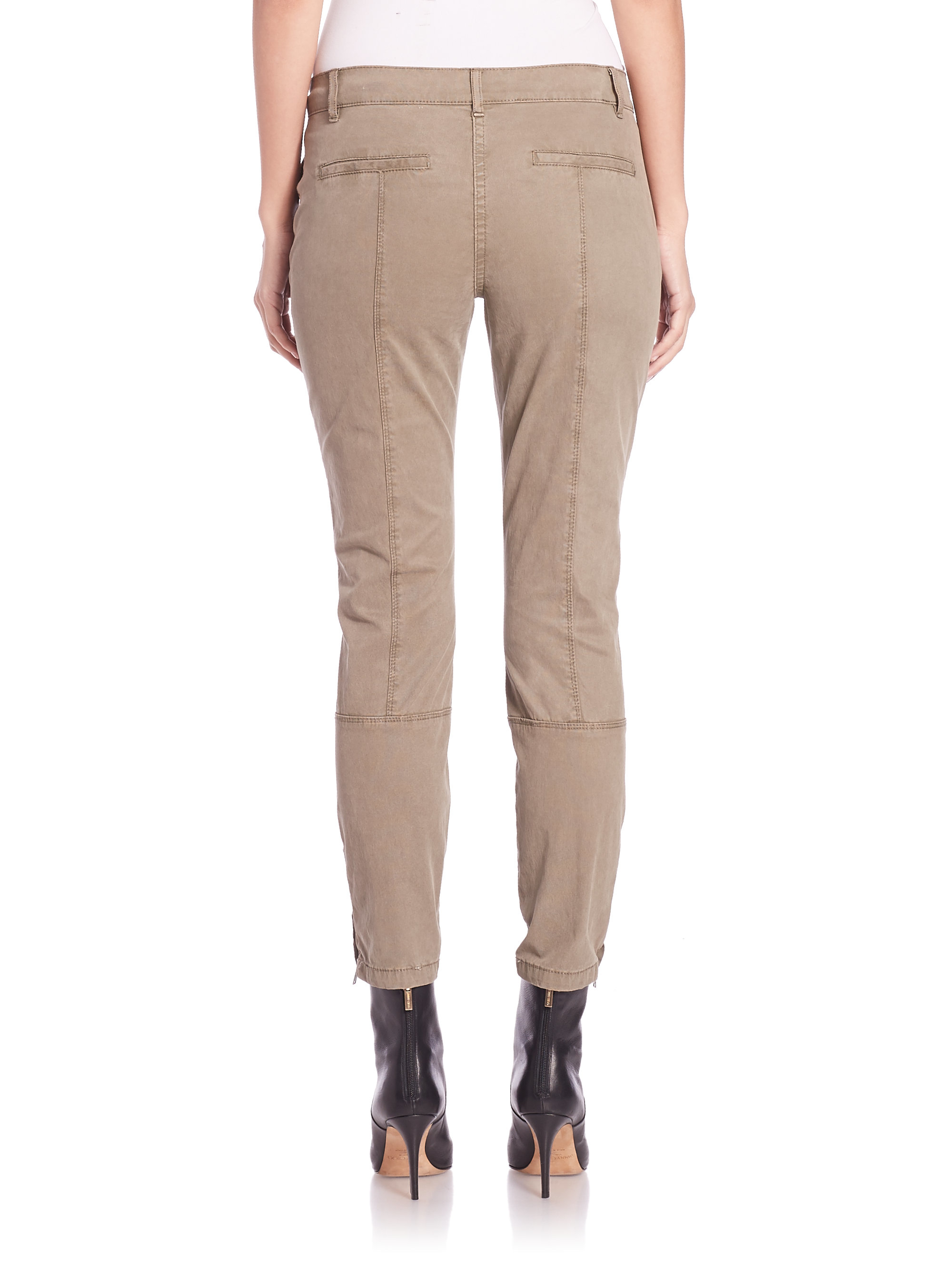 DKNY Zipankle Cargo Pants in Natural Lyst