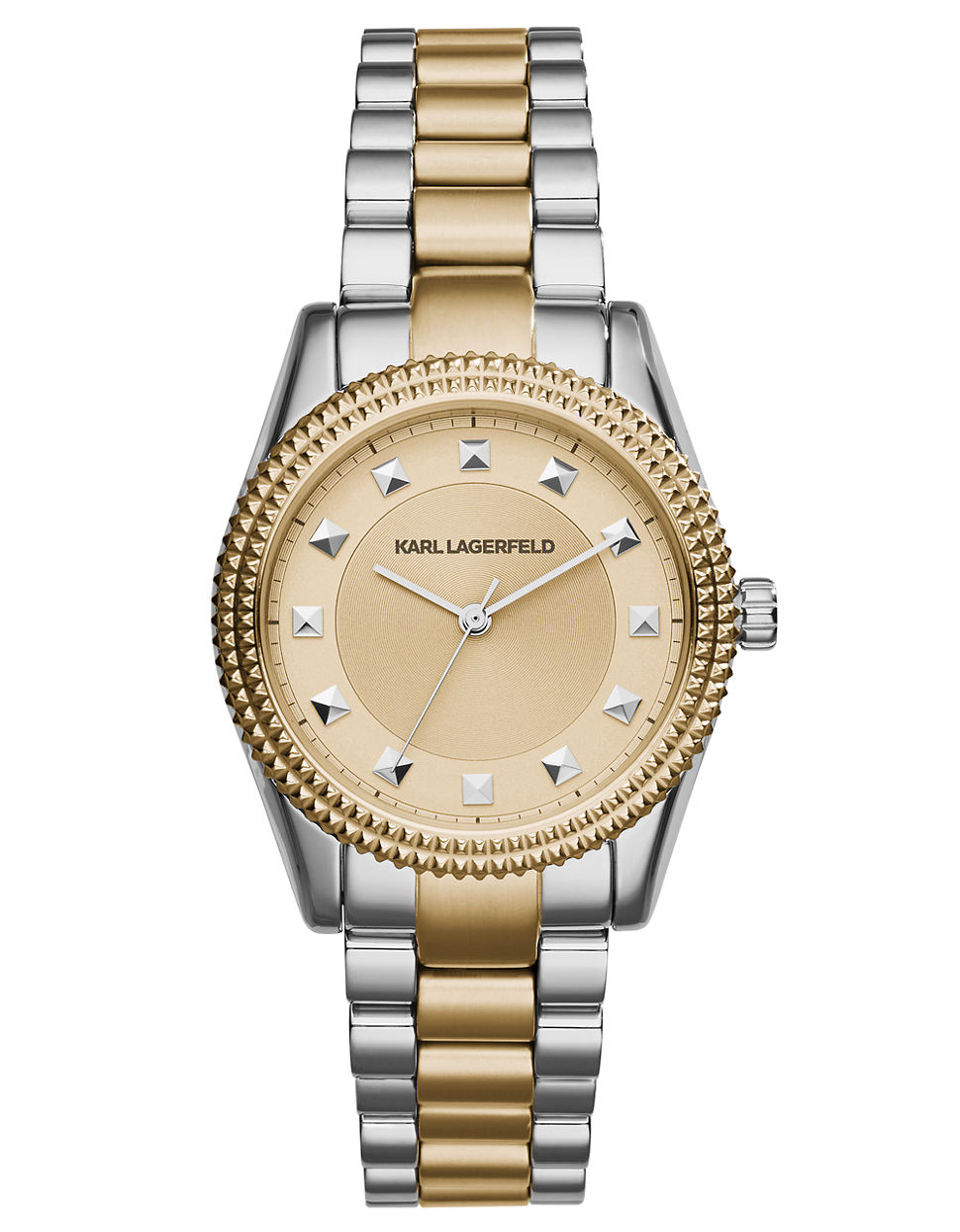 Karl Lagerfeld Ladies Two Tone Petite Stud Watch in Gray (TWO TONE) | Lyst