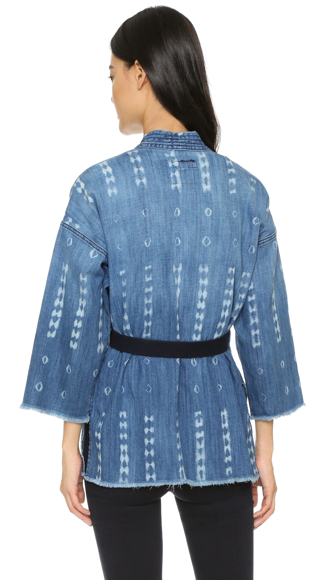 Current/Elliott The Kimono Jacket in Blue | Lyst