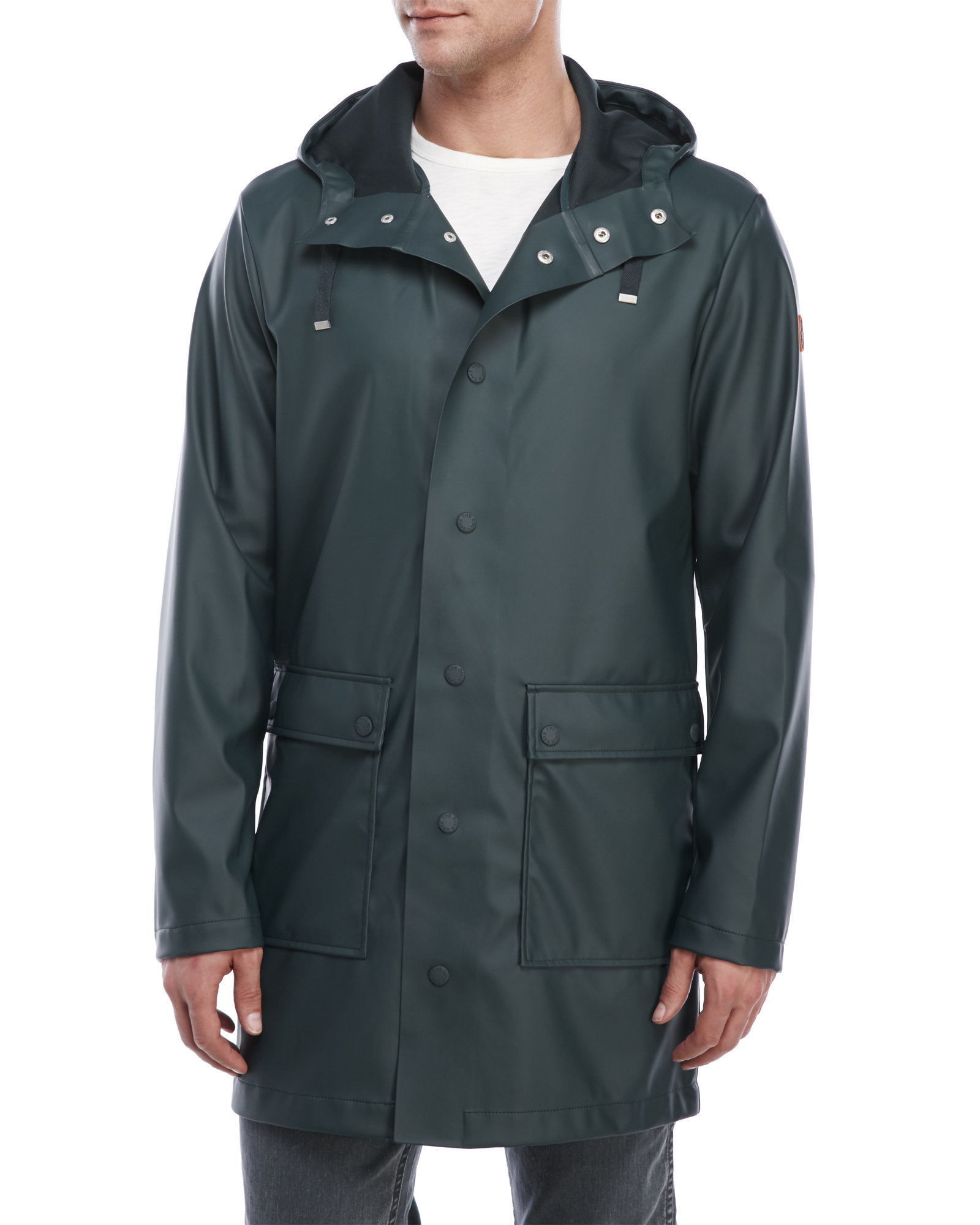 Download Save The Duck Synthetic Hooded Ultra Light Rain Jacket in ...