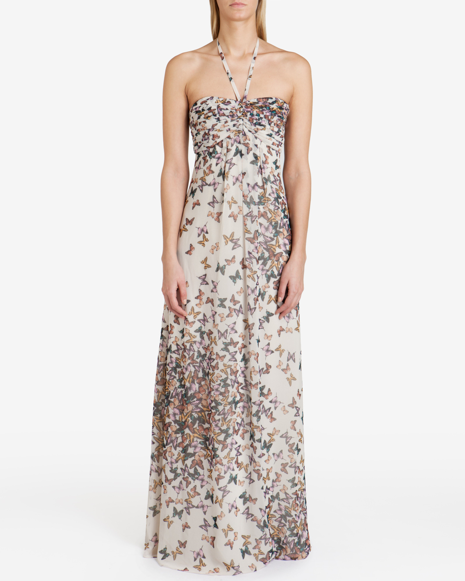 Ted Baker Calipso Butterfly Print Maxi Dress in Natural | Lyst
